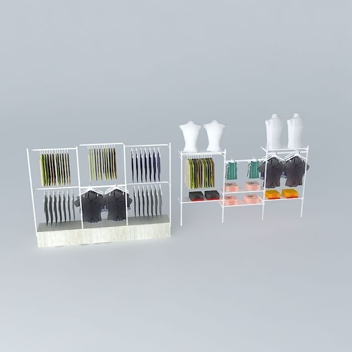 rack rail, with shelves and rts Free 3D model_2