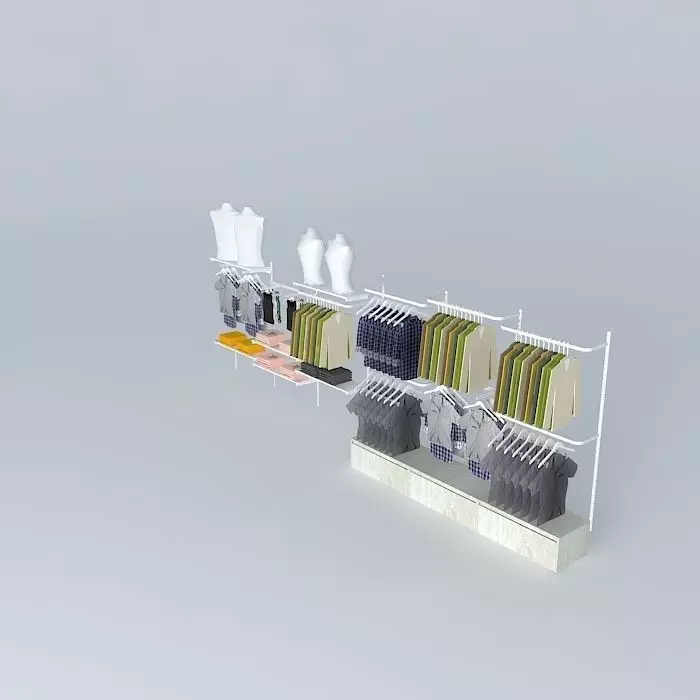 rack rail, with shelves and rts Free 3D model_0