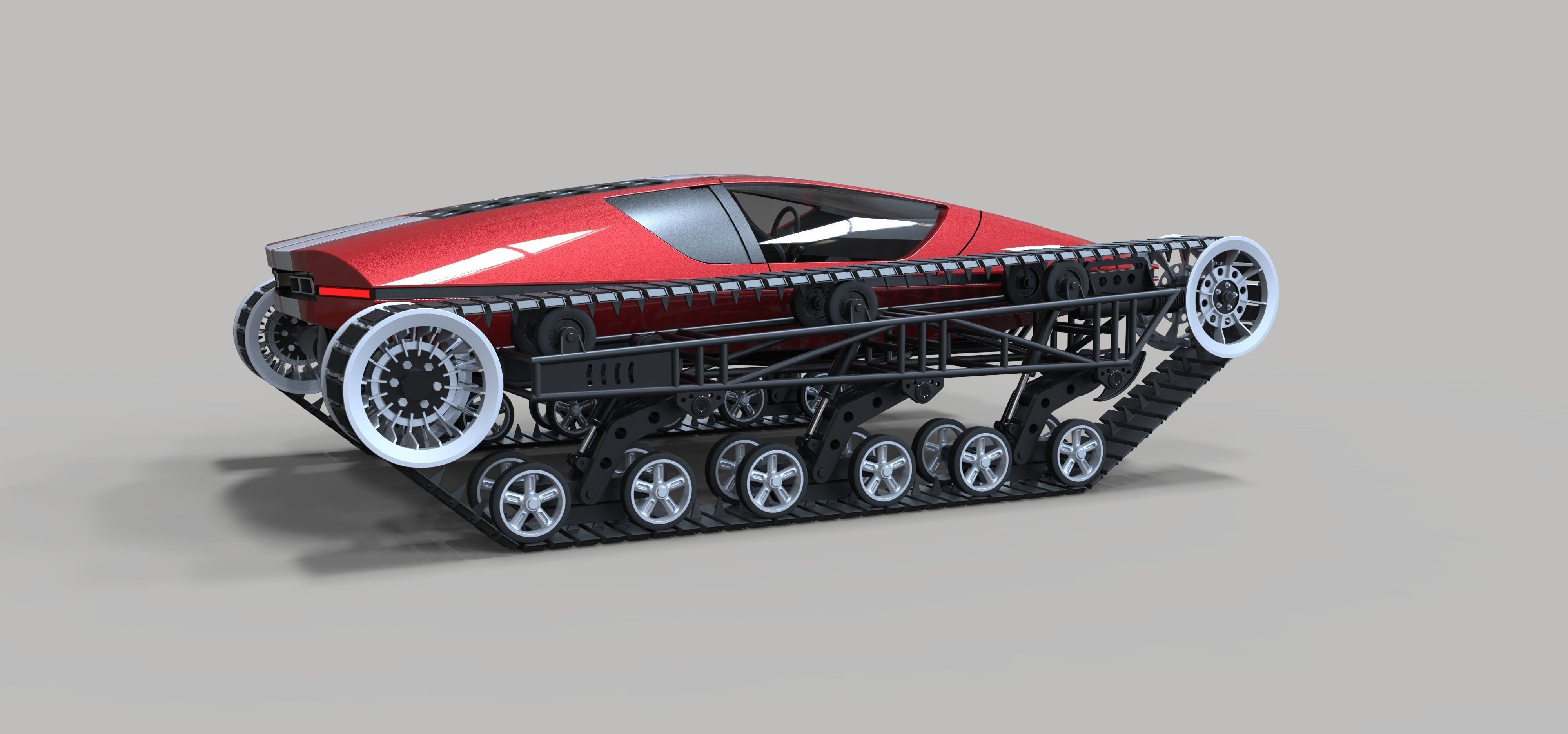 Concept tracked sport car 3D model_11