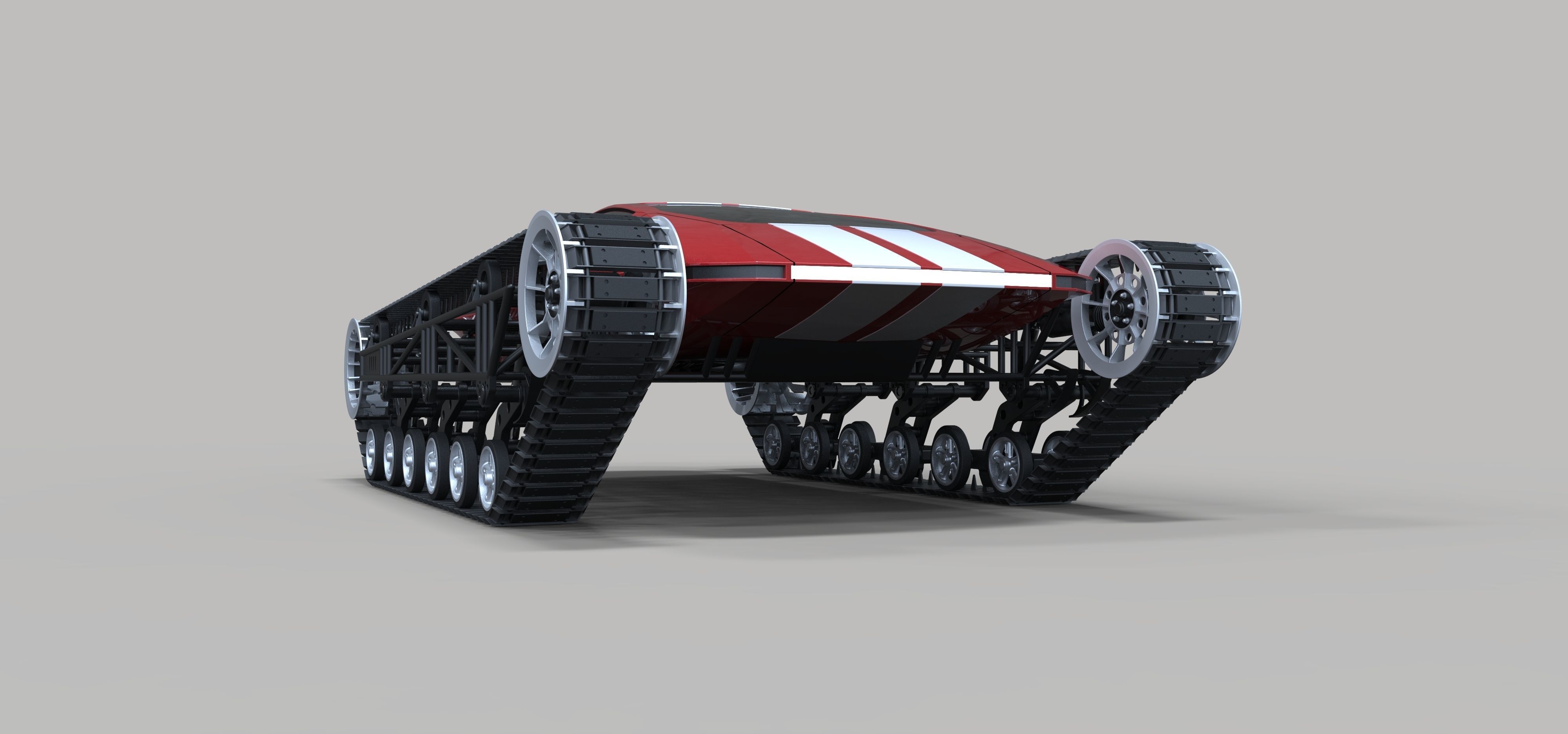 Concept tracked sport car 3D model_4