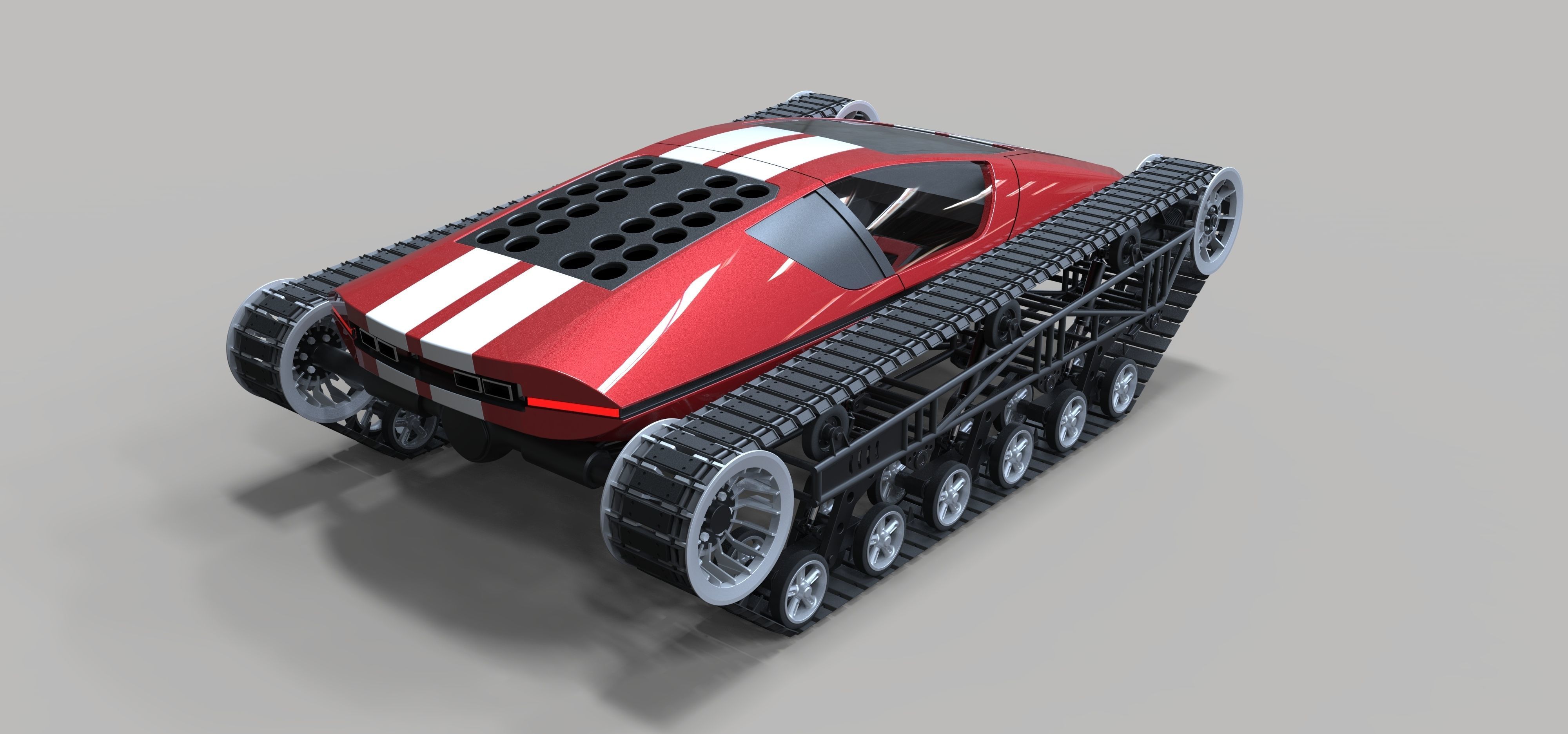 Concept tracked sport car 3D model_12