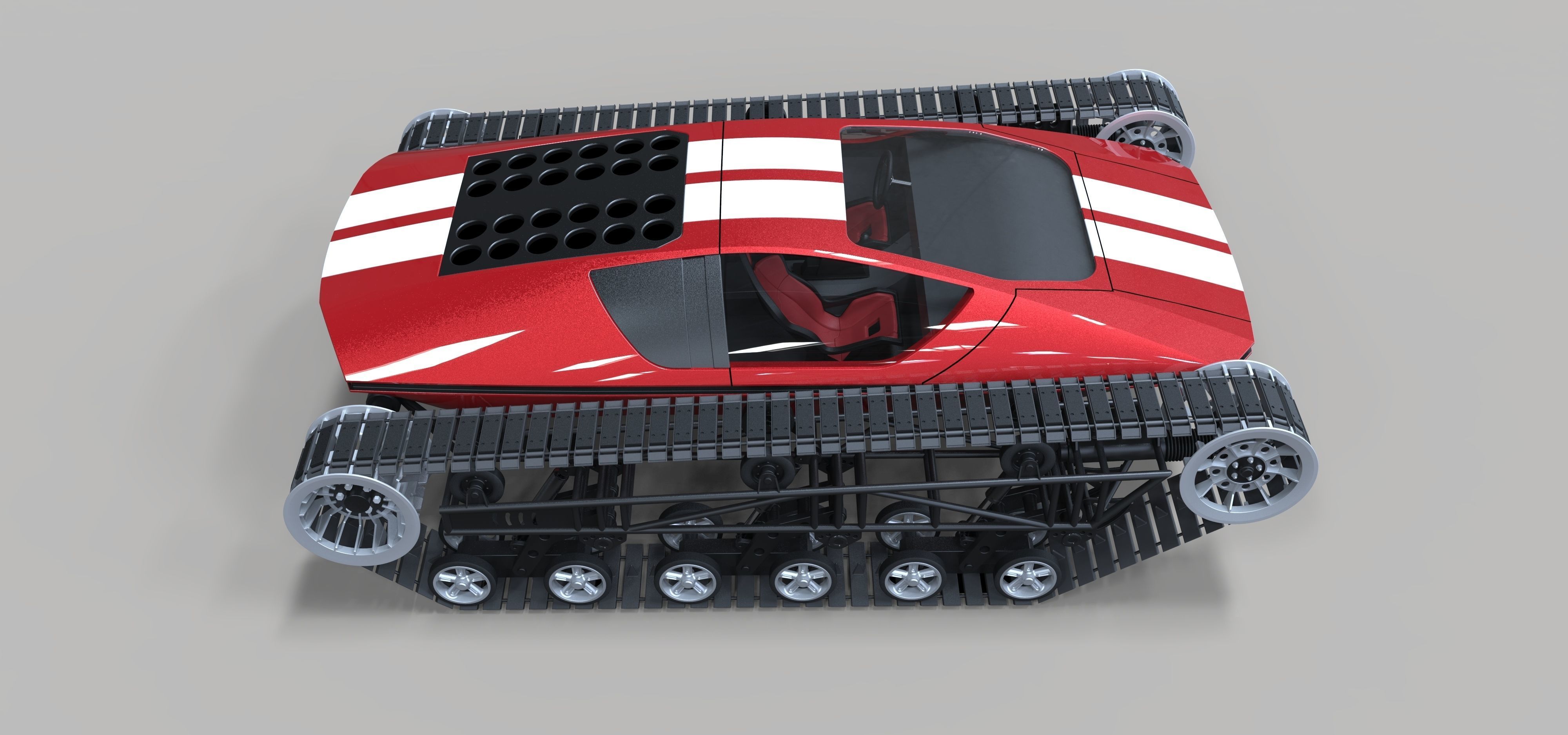 Concept tracked sport car 3D model_8