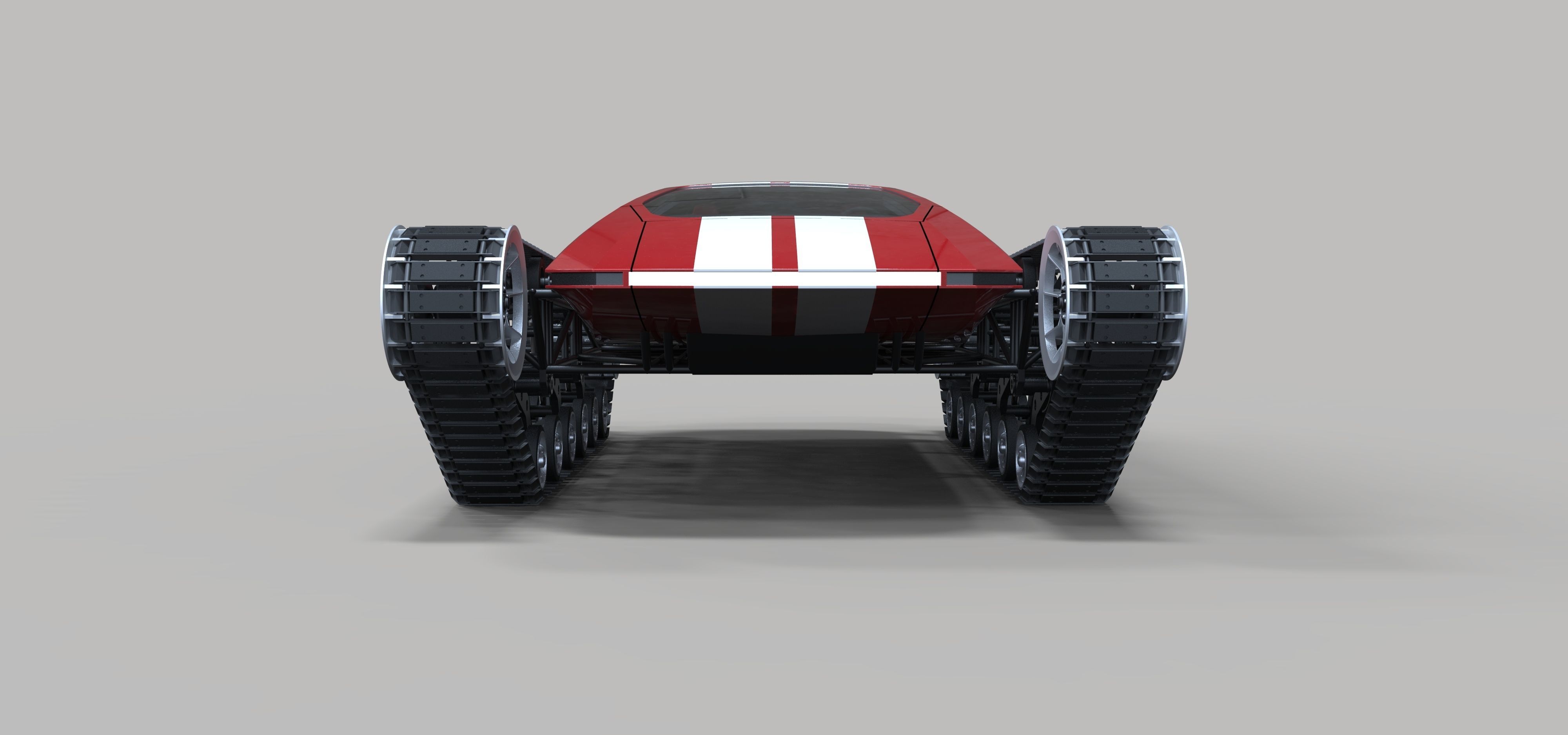 Concept tracked sport car 3D model_6