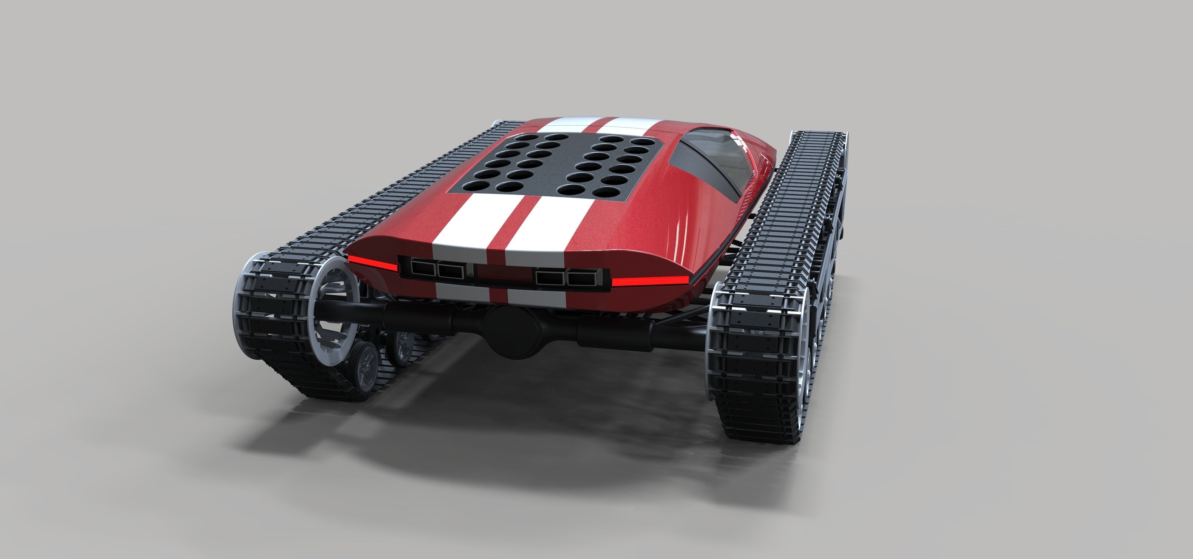 Concept tracked sport car 3D model_14