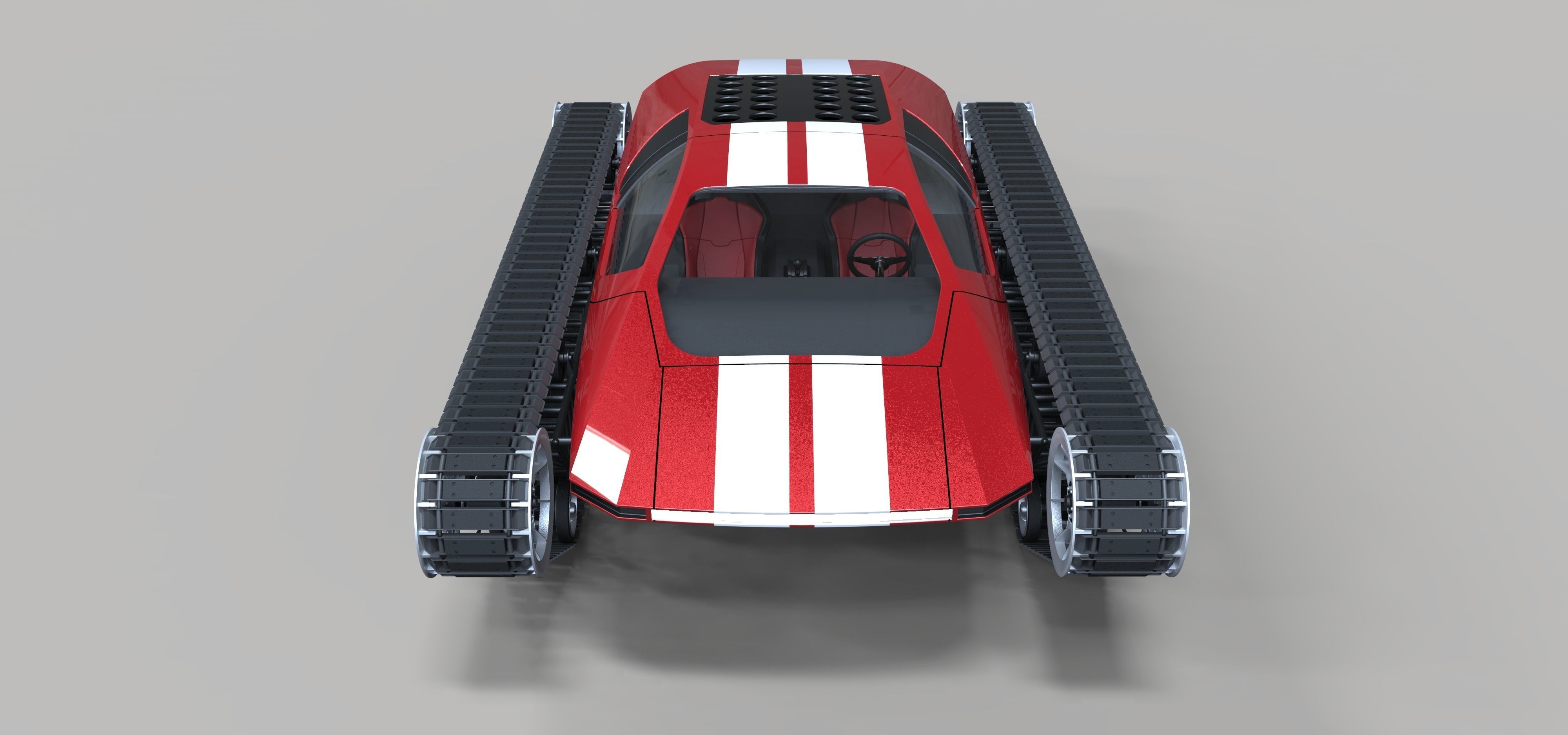 Concept tracked sport car 3D model_5