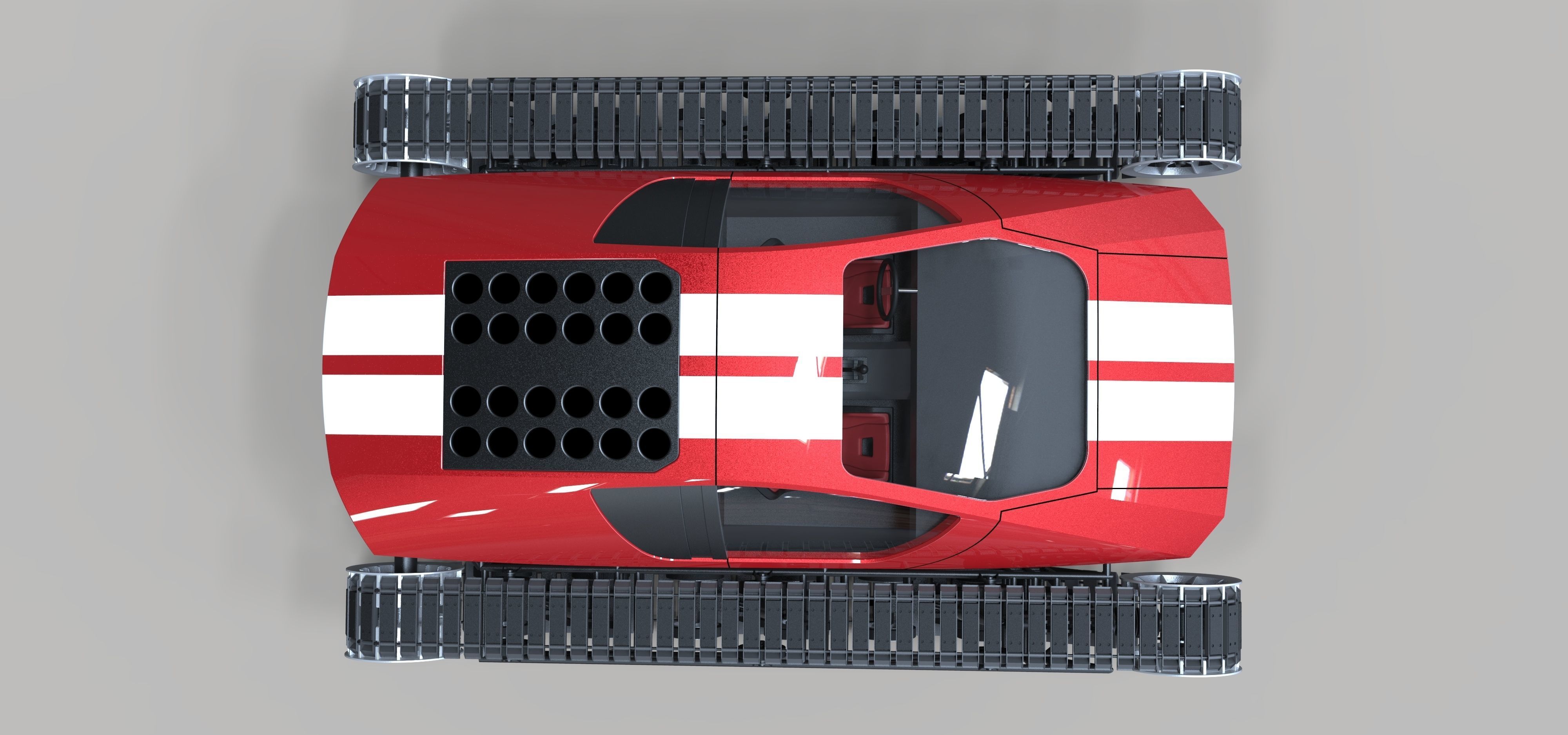 Concept tracked sport car 3D model_9