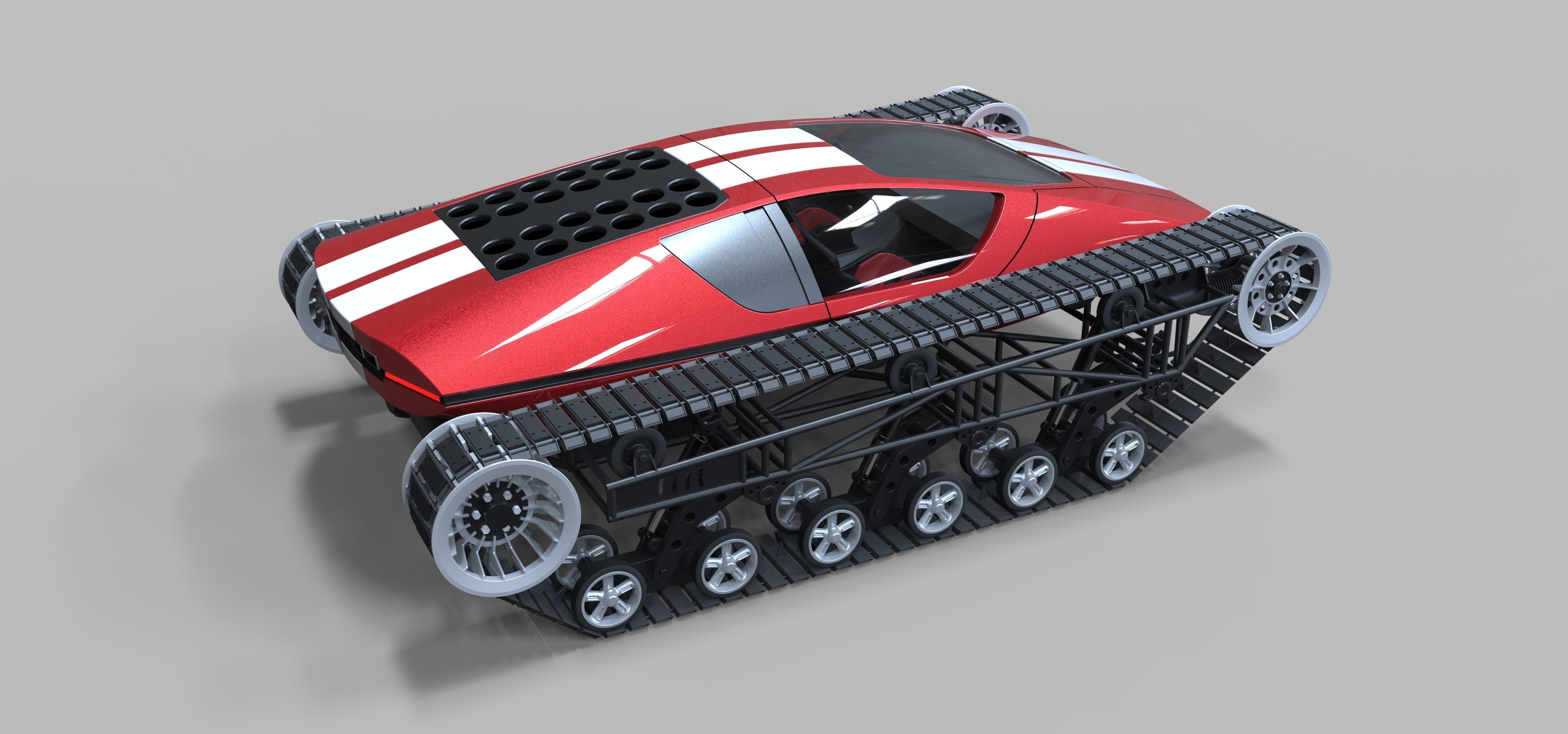 Concept tracked sport car 3D model_10