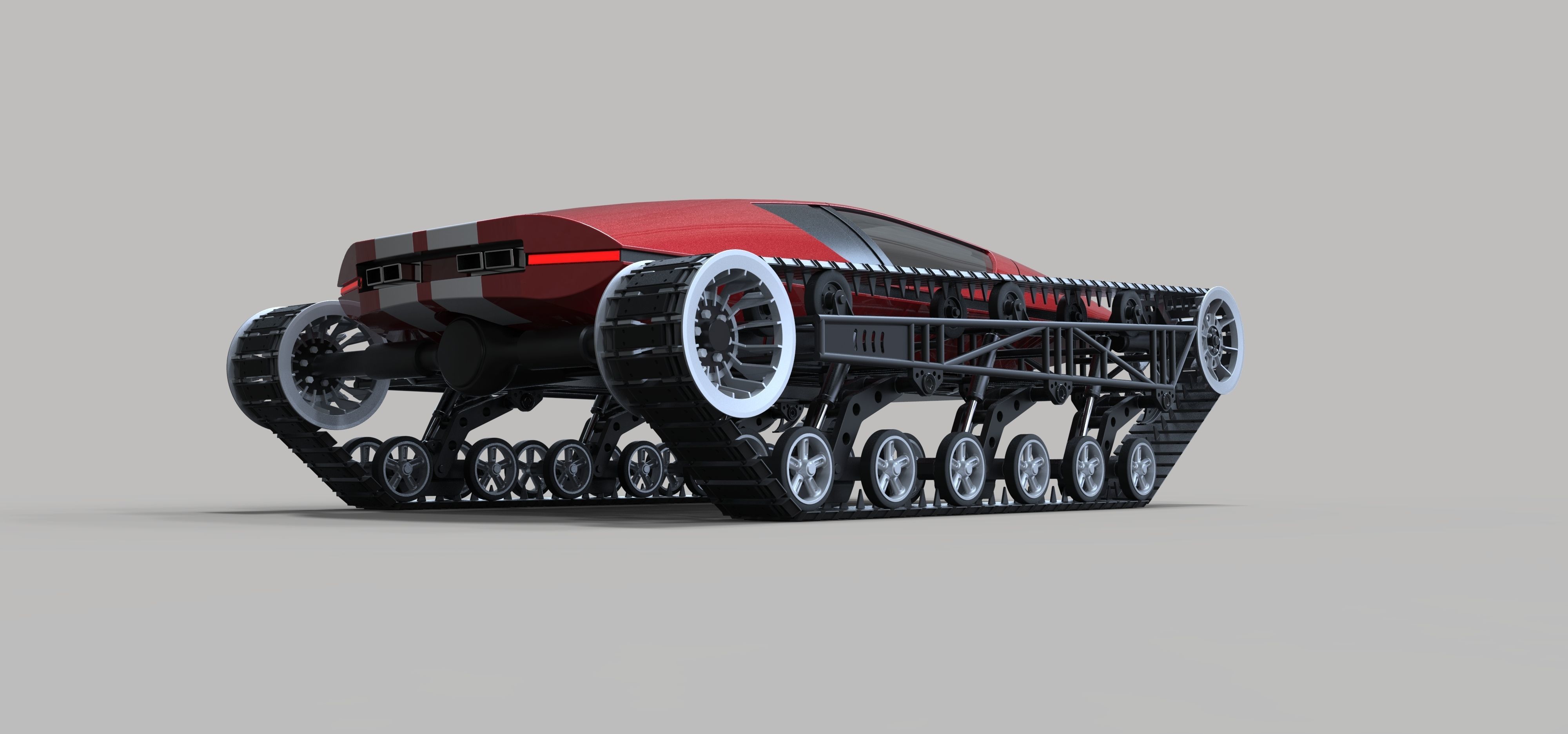 Concept tracked sport car 3D model_13