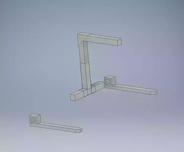 forklift table with two legs 3D print model