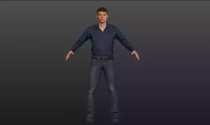 Casual Man ready for Animation