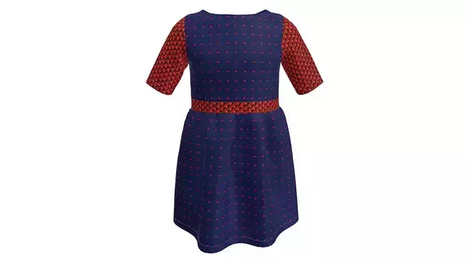 3D model Baby Girl Dress 