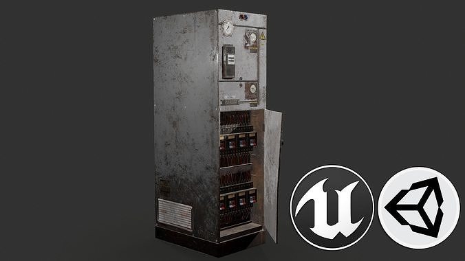 Electric Panelboard Low-poly 3D model