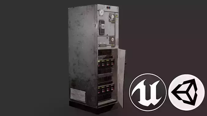 Electric Panelboard Low-poly 3D model