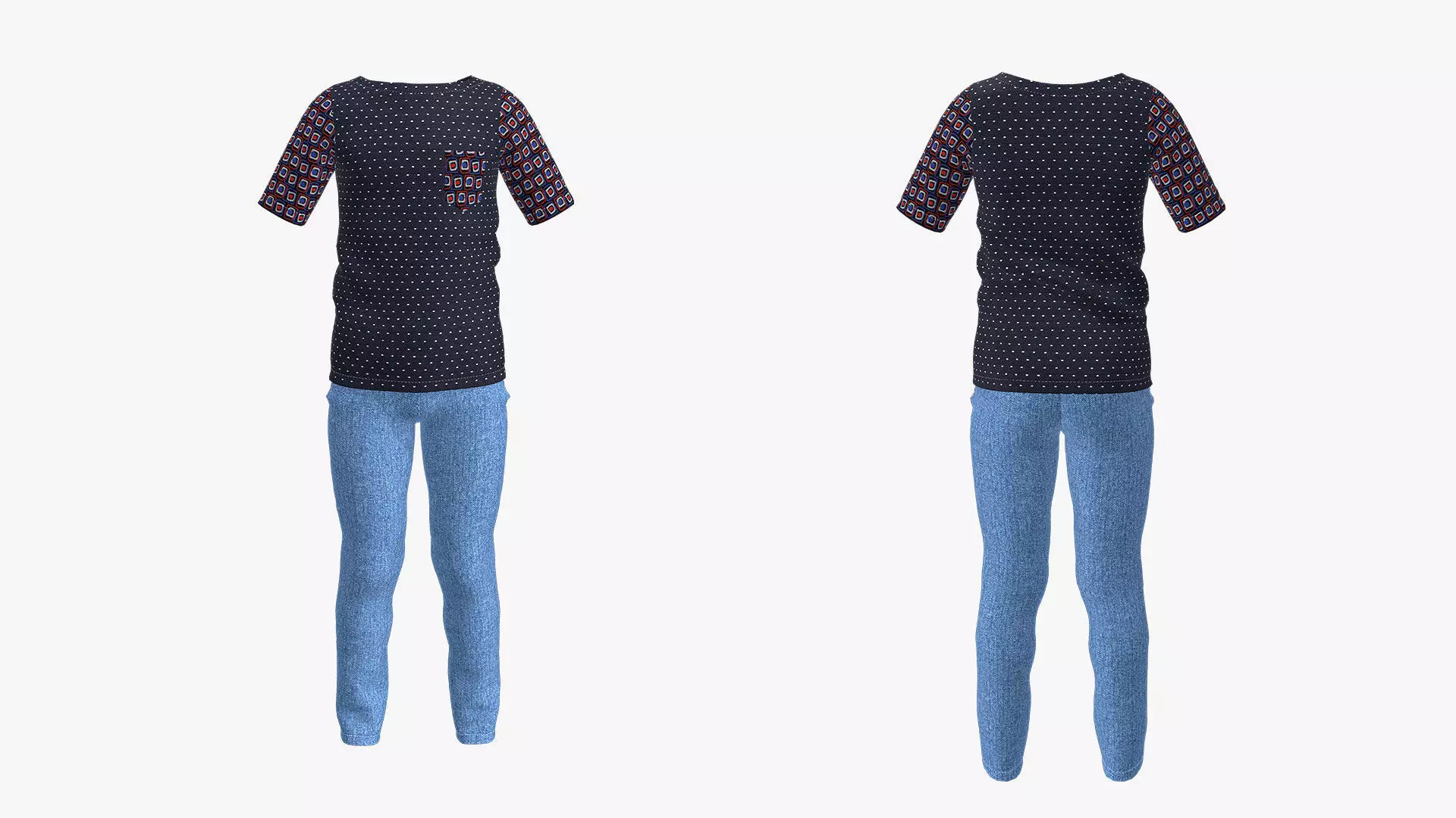 childrens clothes for Boys 3d model 3D model_0