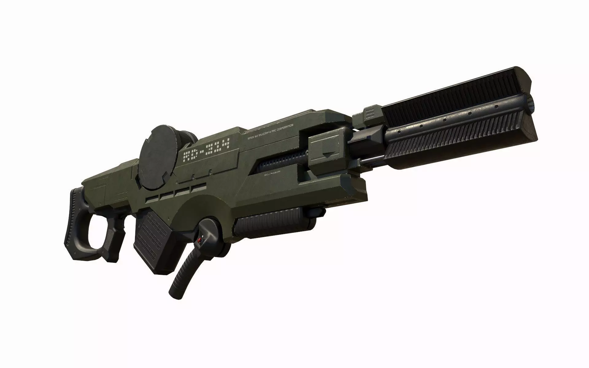 Sci-Fi Rifle Low-poly 3D model