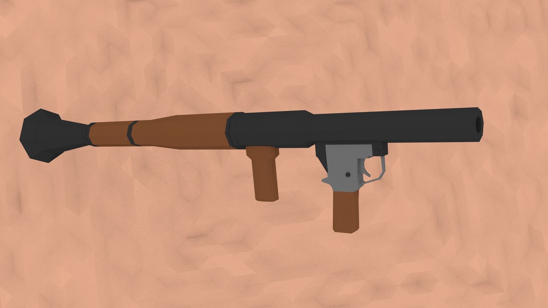 Low-Poly Style RPG-7 Low-poly 3D model_2