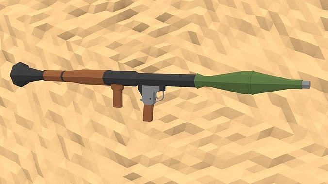 Low-Poly Style RPG-7 Low-poly 3D model
