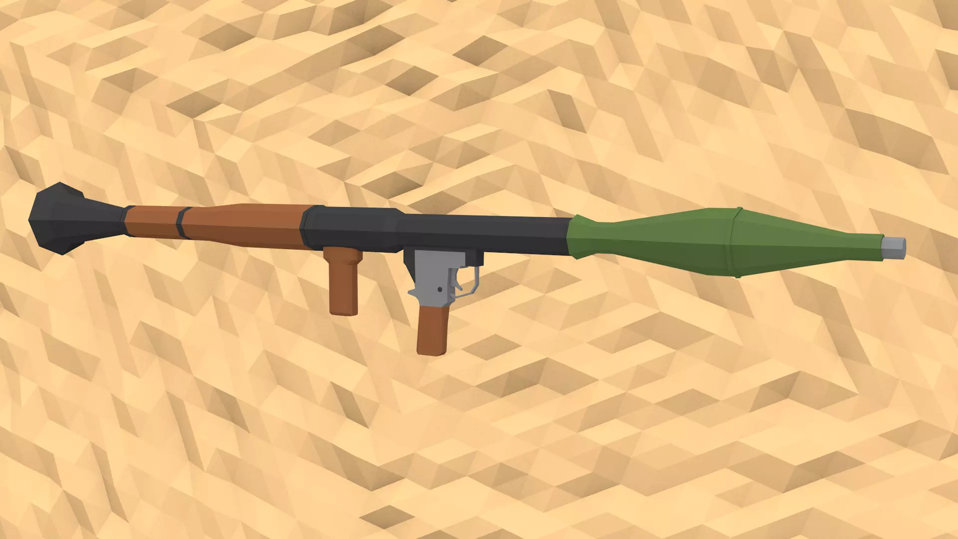 Low-Poly Style RPG-7 Low-poly 3D model_0