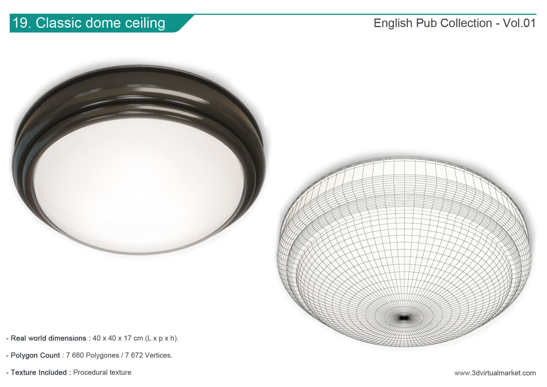 English Pub Furniture and Lighting Collection 3D model_20