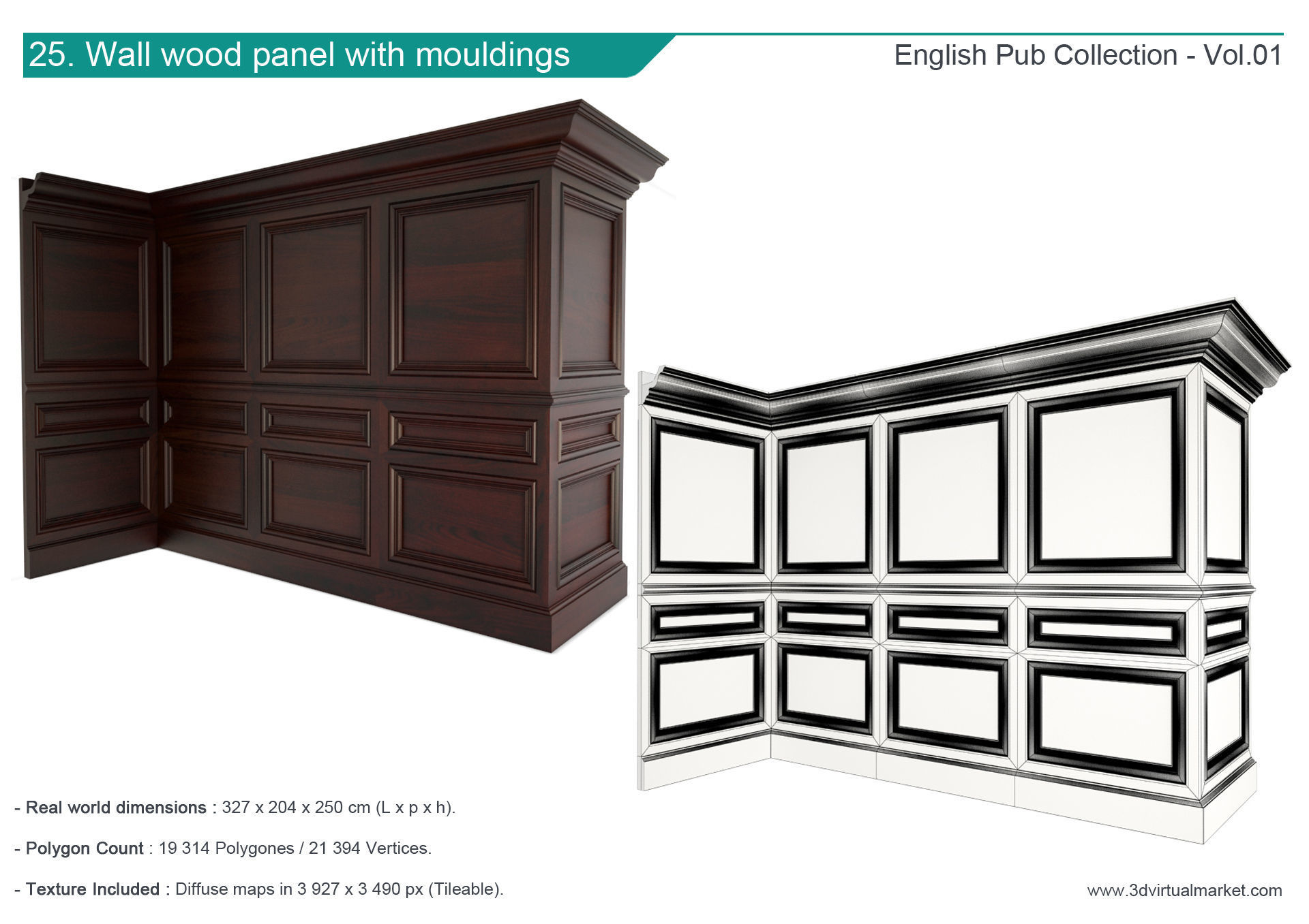 English Pub Furniture and Lighting Collection 3D model_26