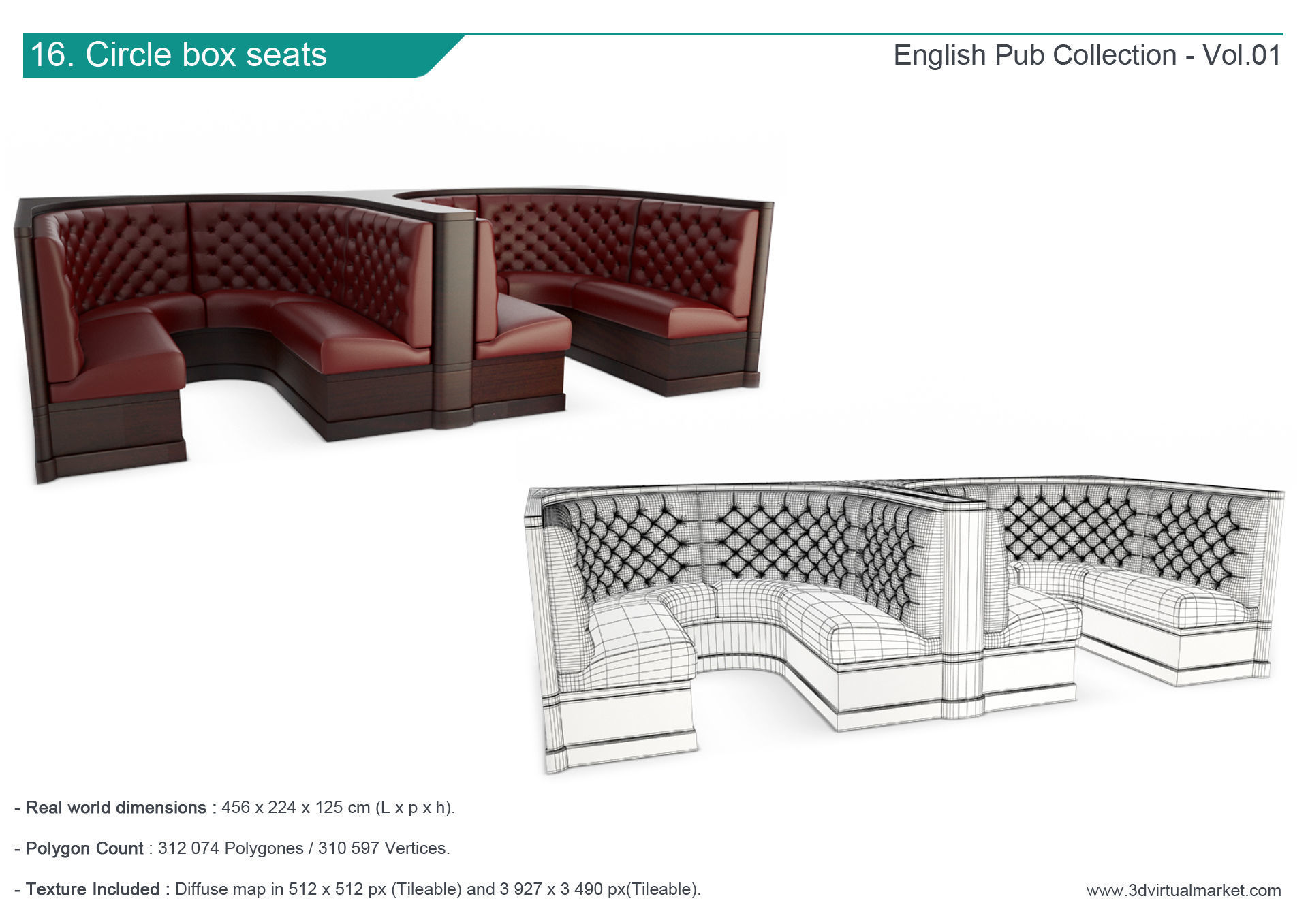 English Pub Furniture and Lighting Collection 3D model_17
