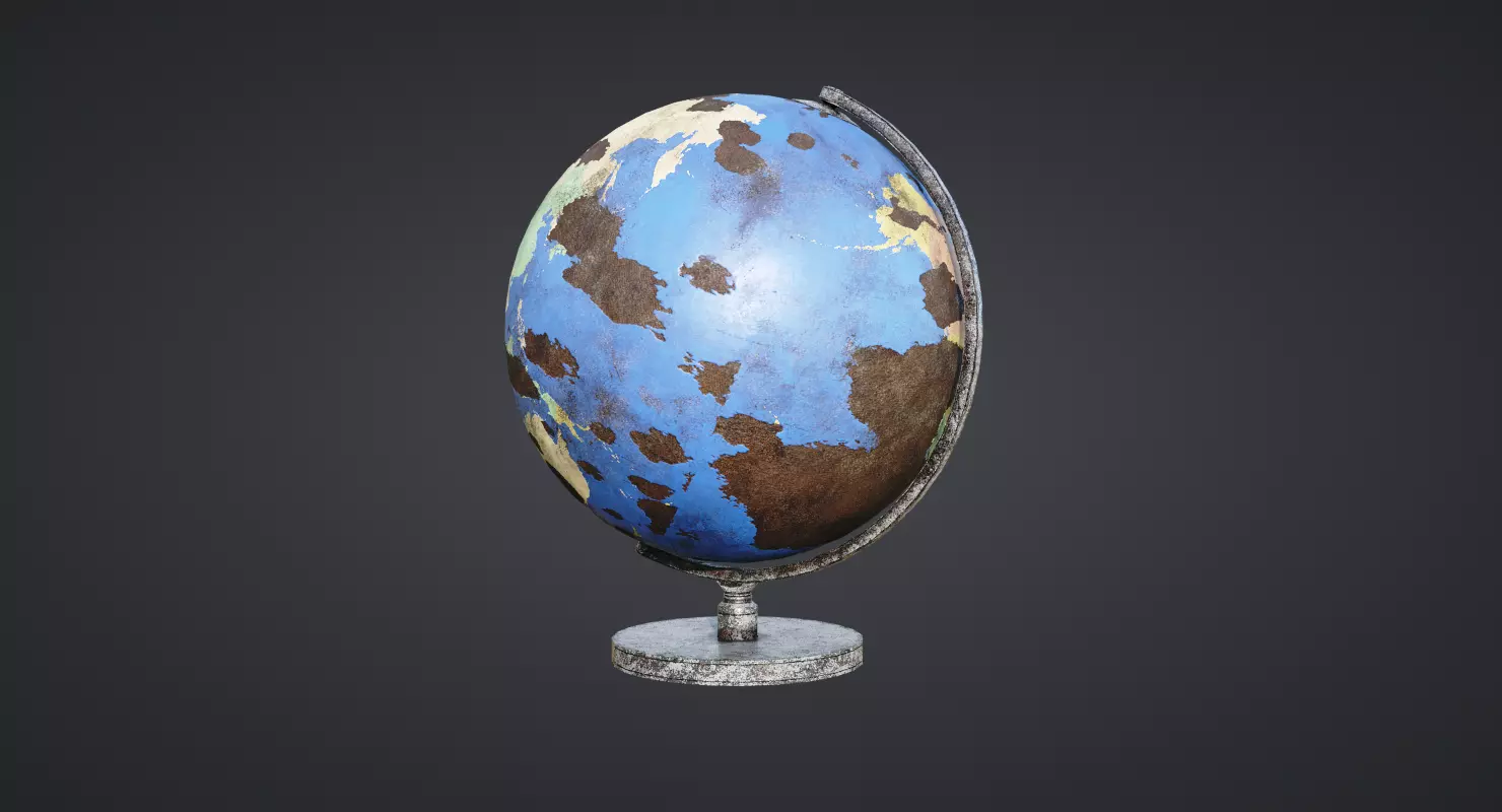 Globe Old and New Low-poly 3D model_0