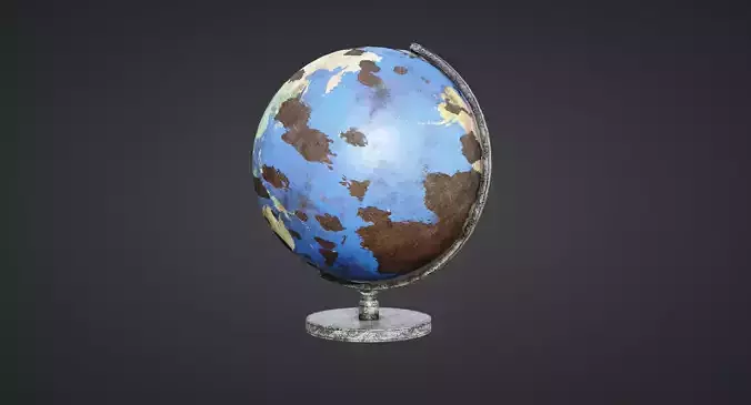 Globe Old and New Low-poly 3D model