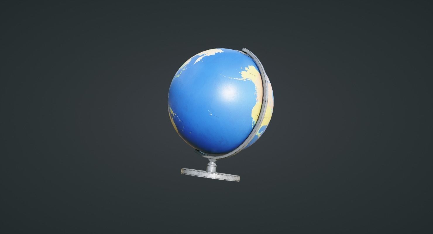 Globe Old and New Low-poly 3D model_2
