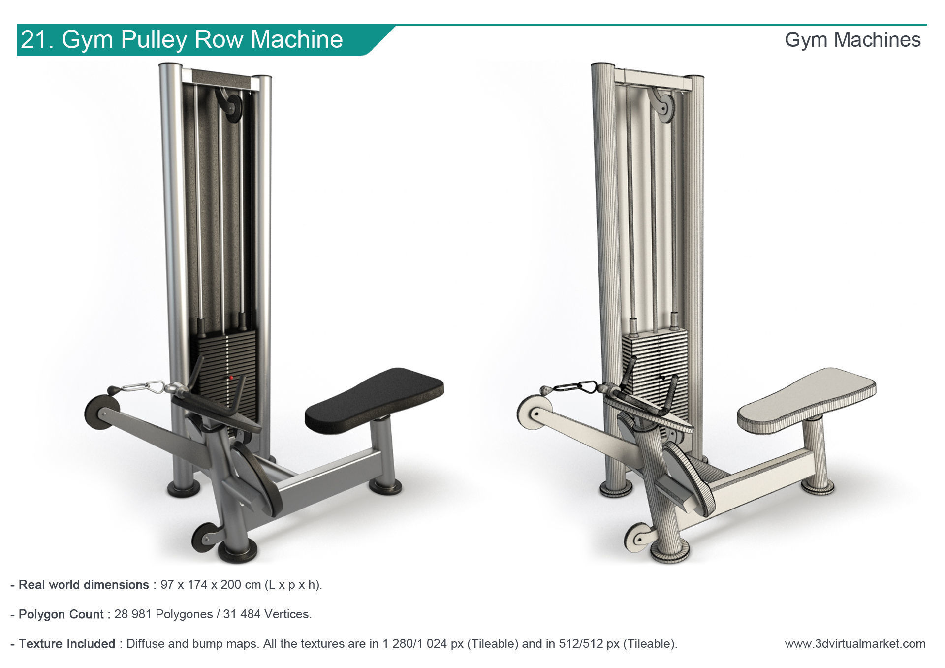 Fitness Machine Room Collection 3D model_22