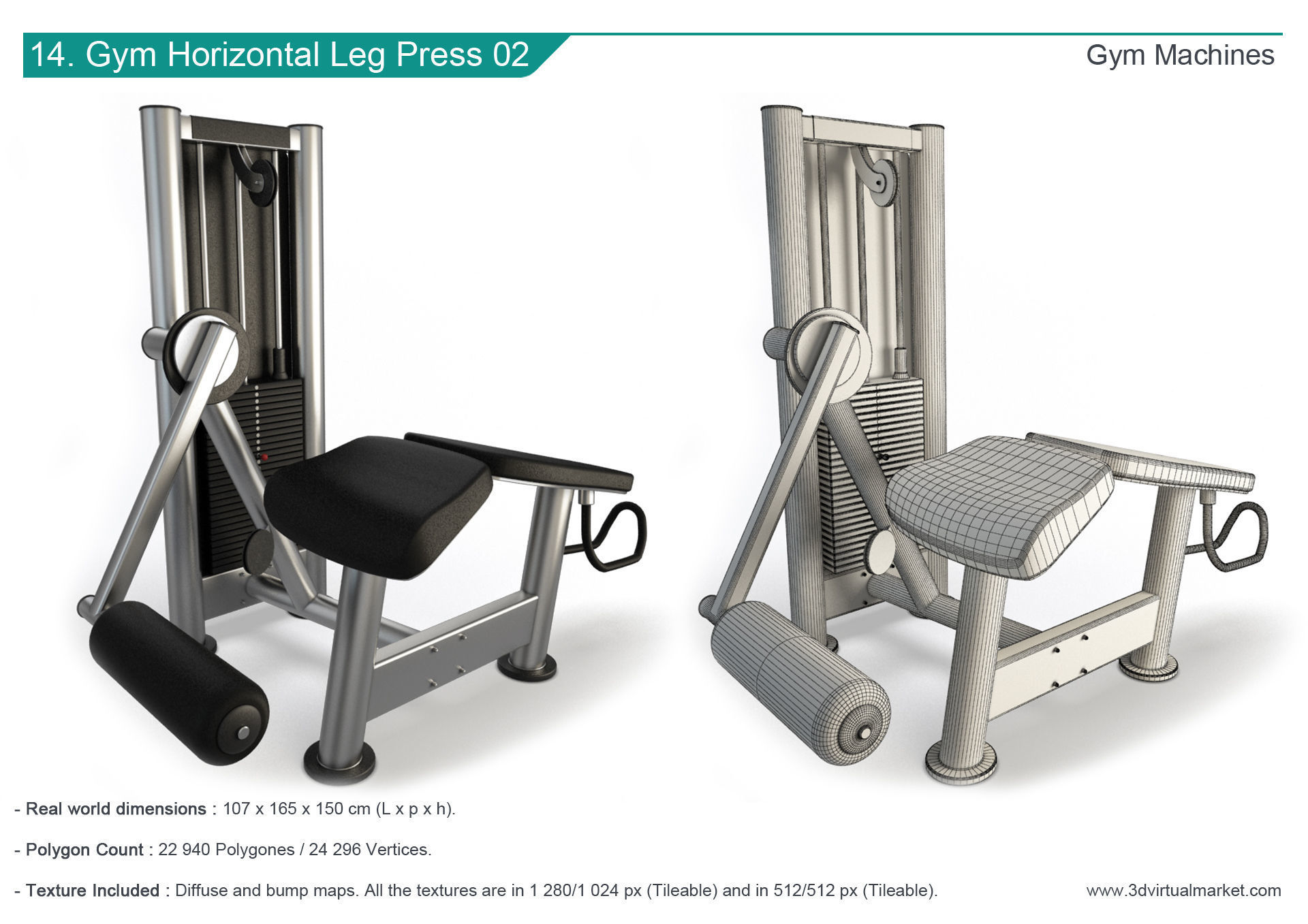 Fitness Machine Room Collection 3D model_15