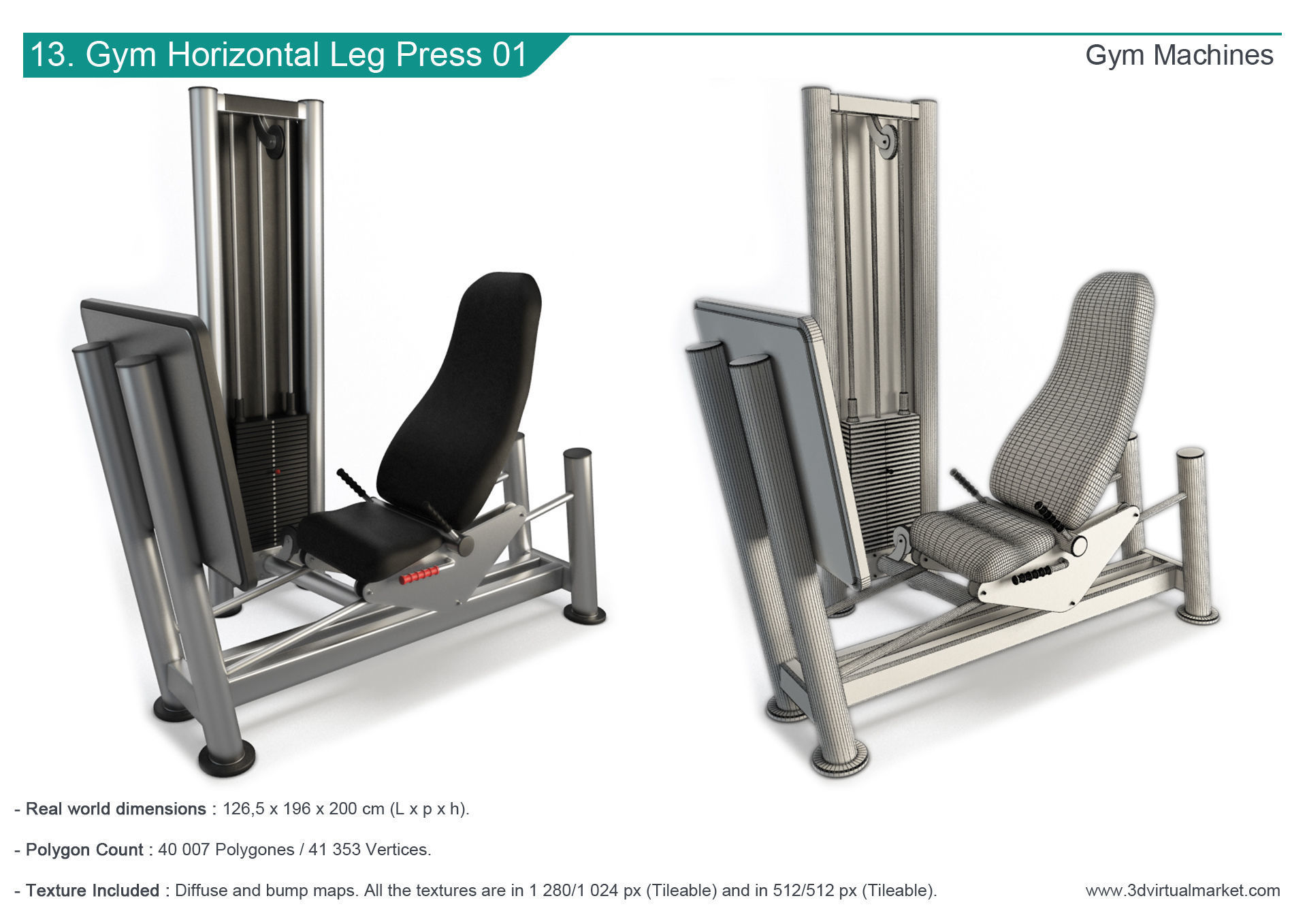 Fitness Machine Room Collection 3D model_14