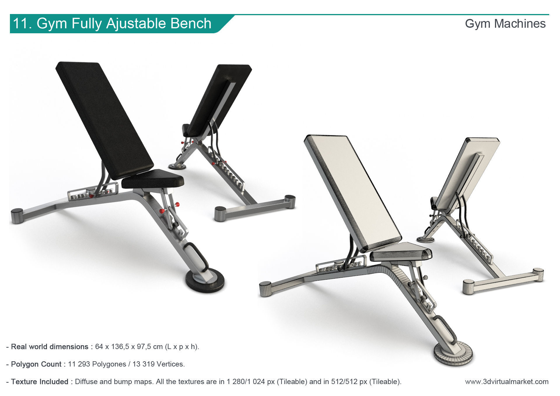 Fitness Machine Room Collection 3D model_12