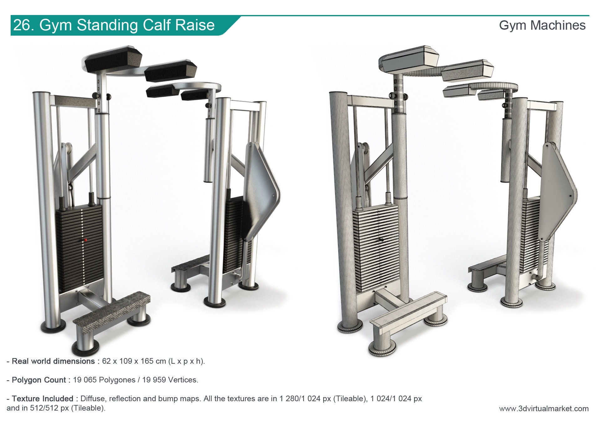 Fitness Machine Room Collection 3D model_27