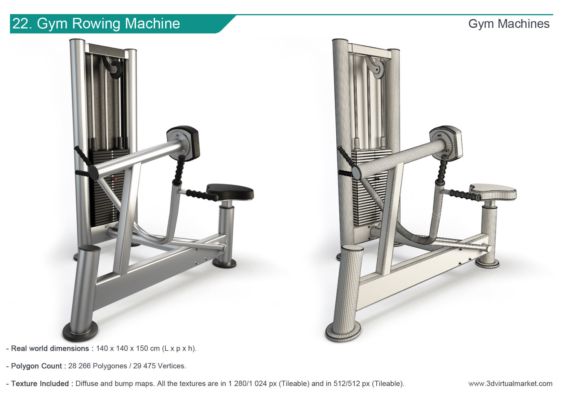 Fitness Machine Room Collection 3D model_23