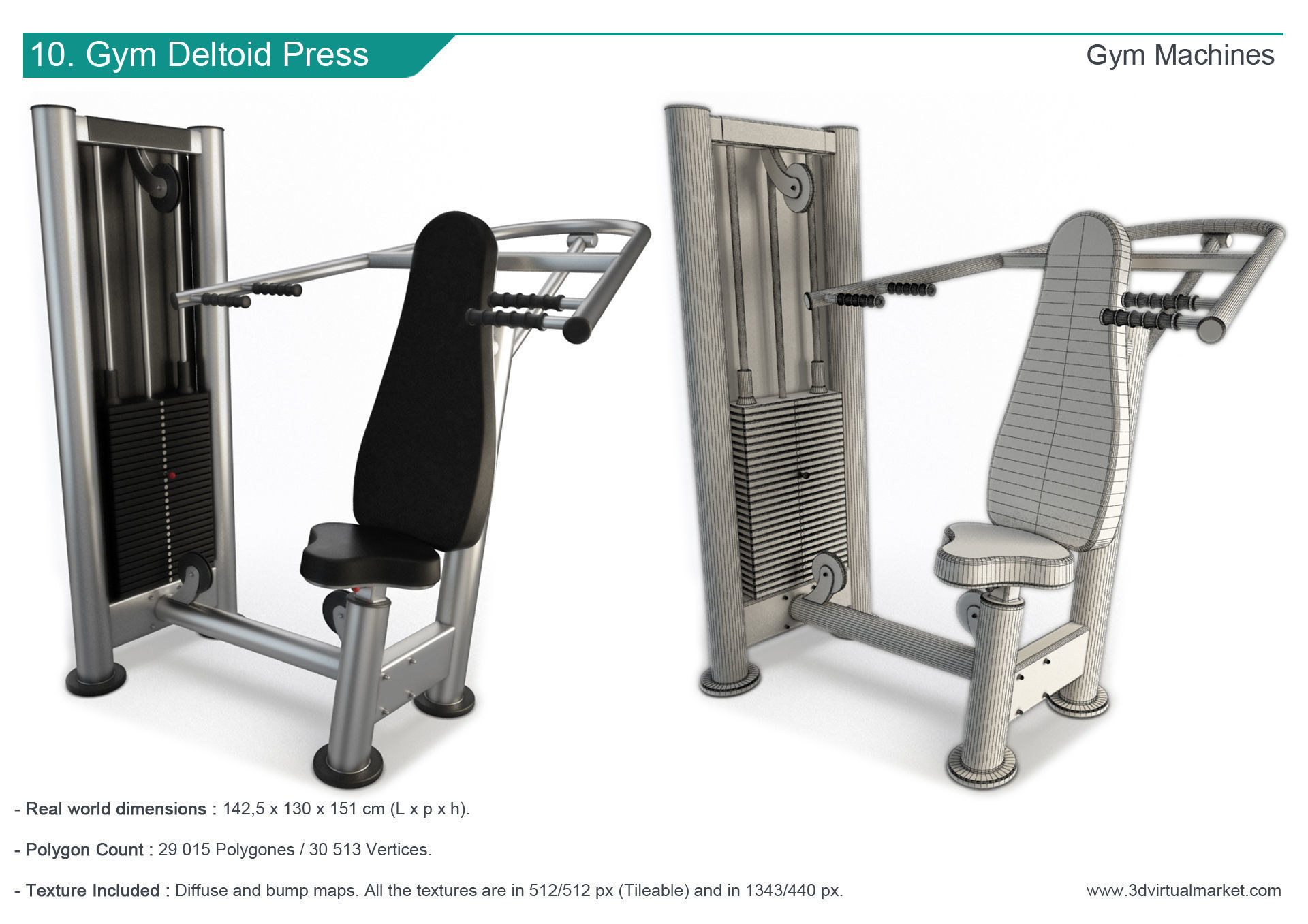 Fitness Machine Room Collection 3D model_11