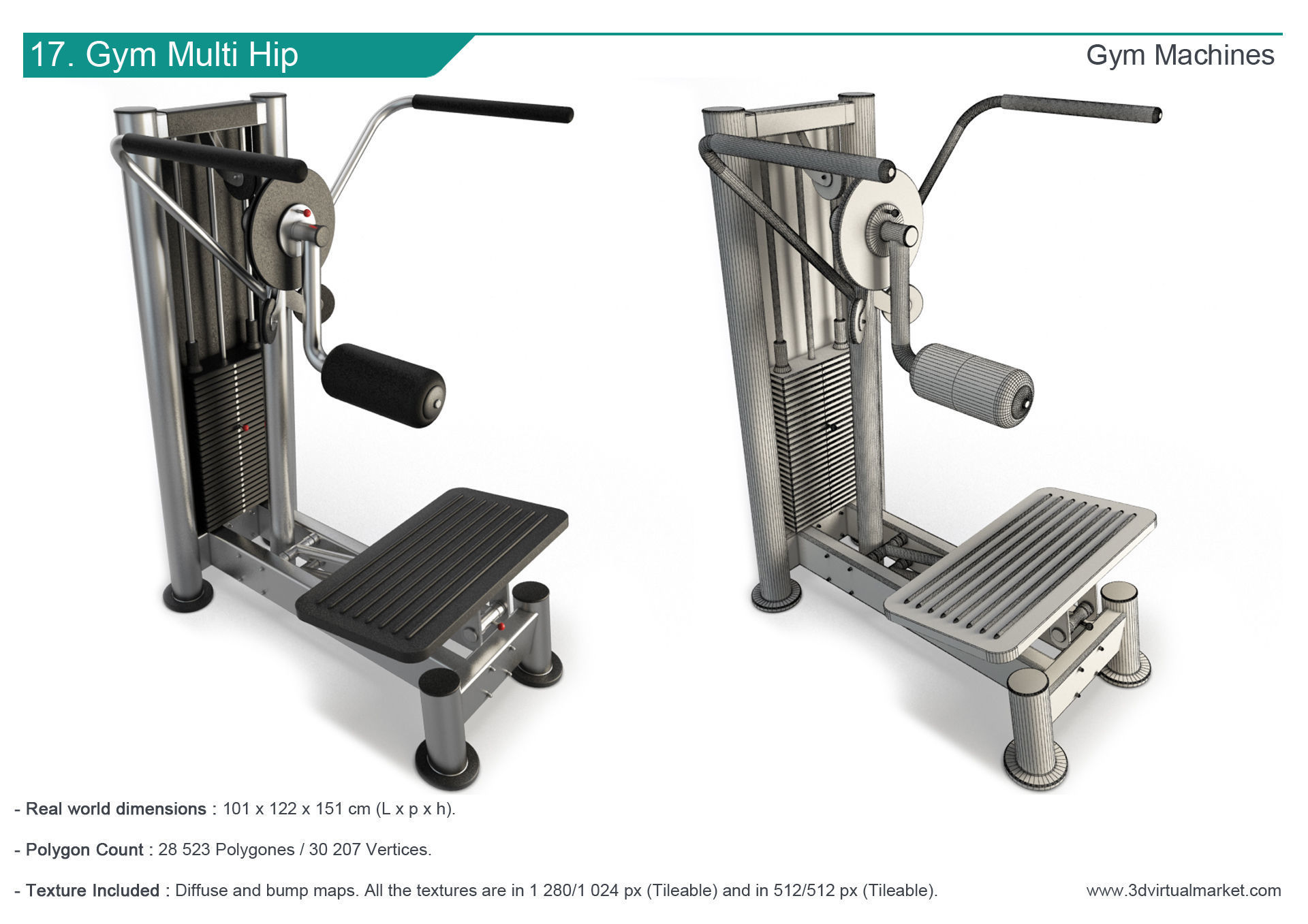 Fitness Machine Room Collection 3D model_18