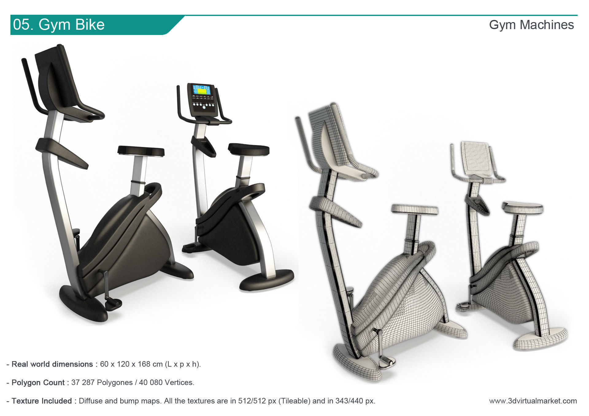 Fitness Machine Room Collection 3D model_6
