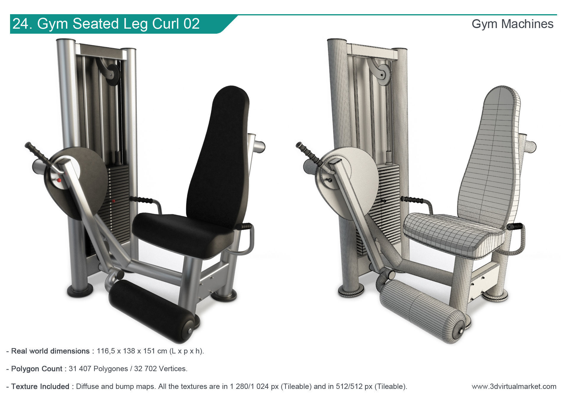 Fitness Machine Room Collection 3D model_25