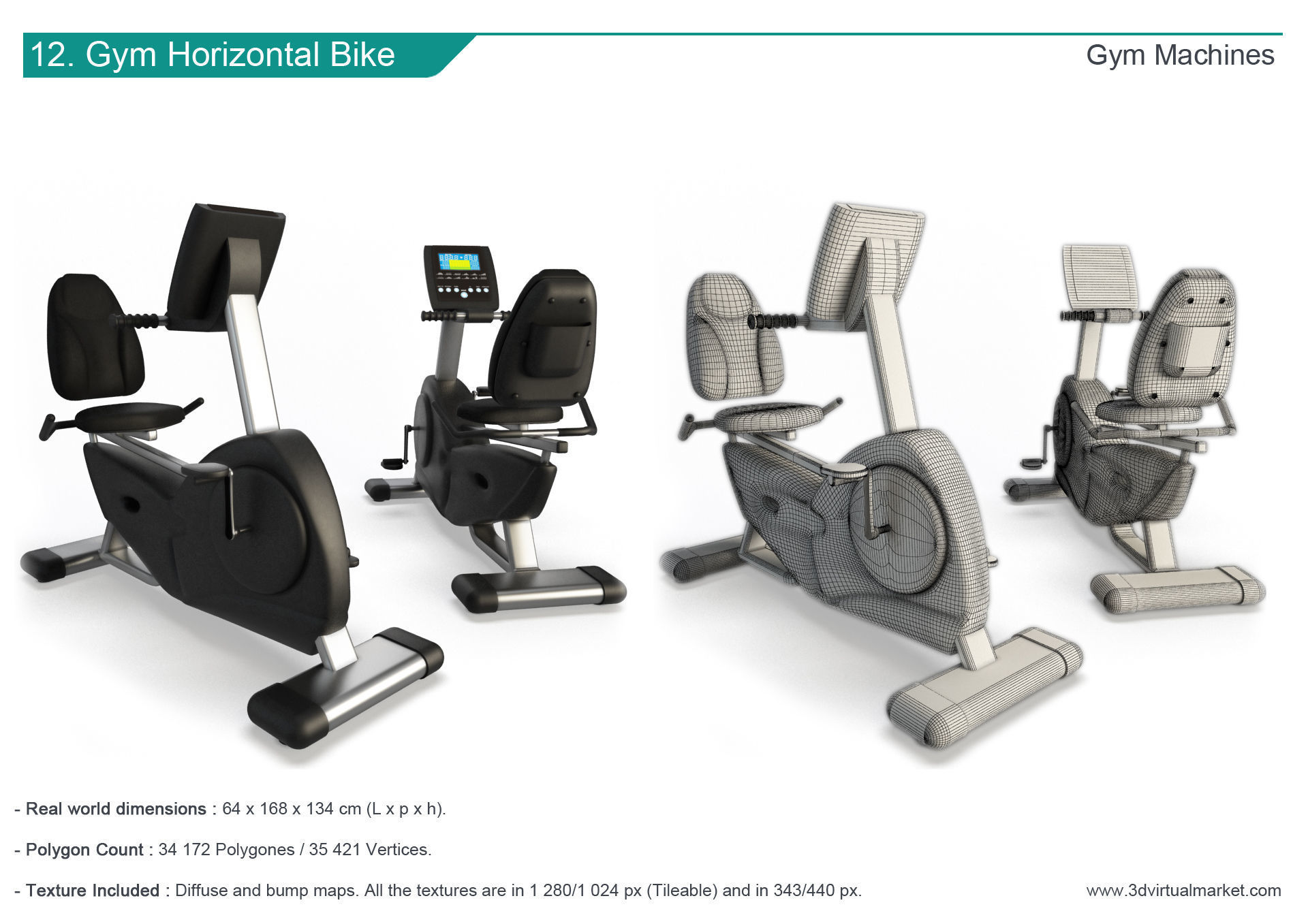 Fitness Machine Room Collection 3D model_13