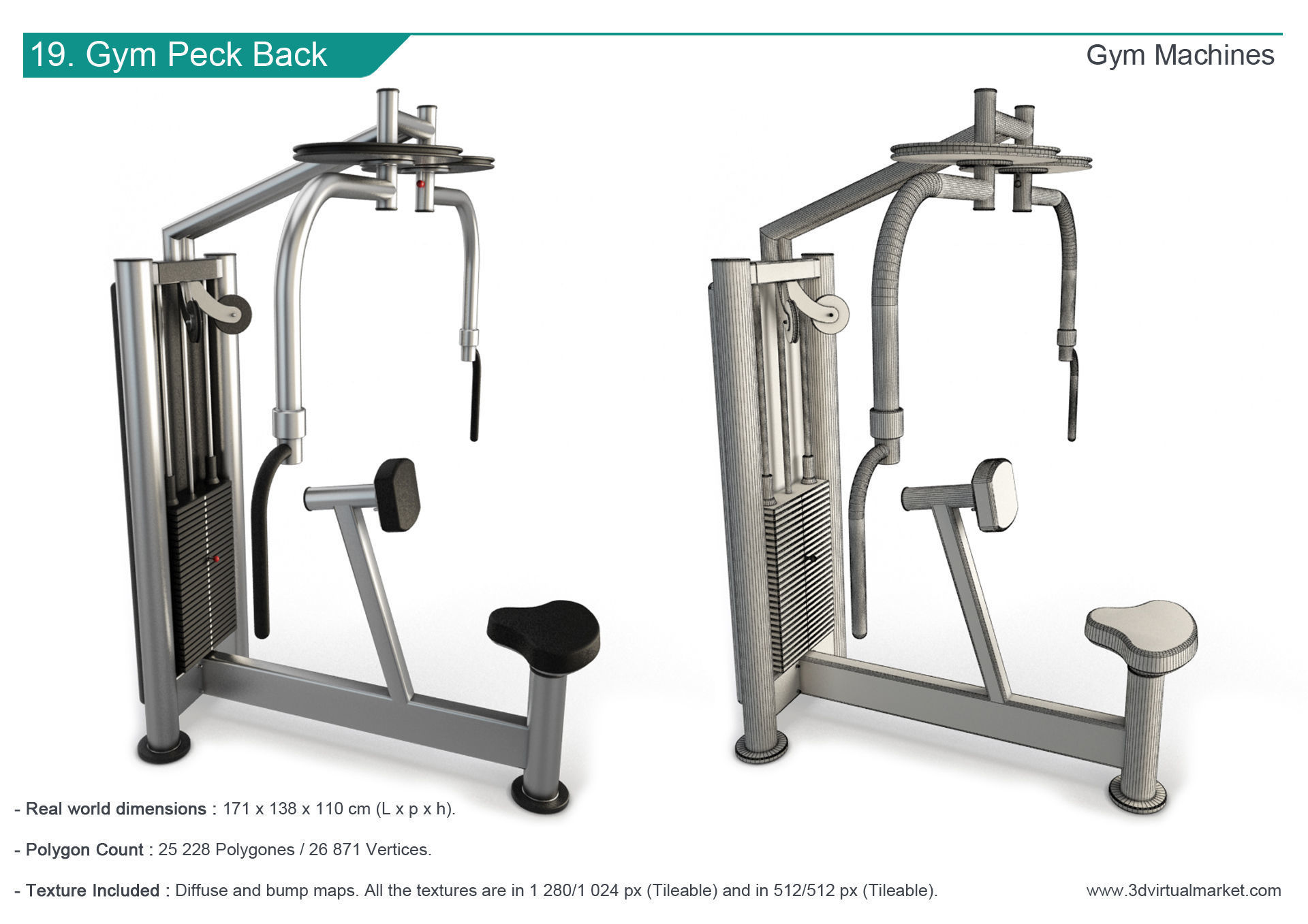 Fitness Machine Room Collection 3D model_20