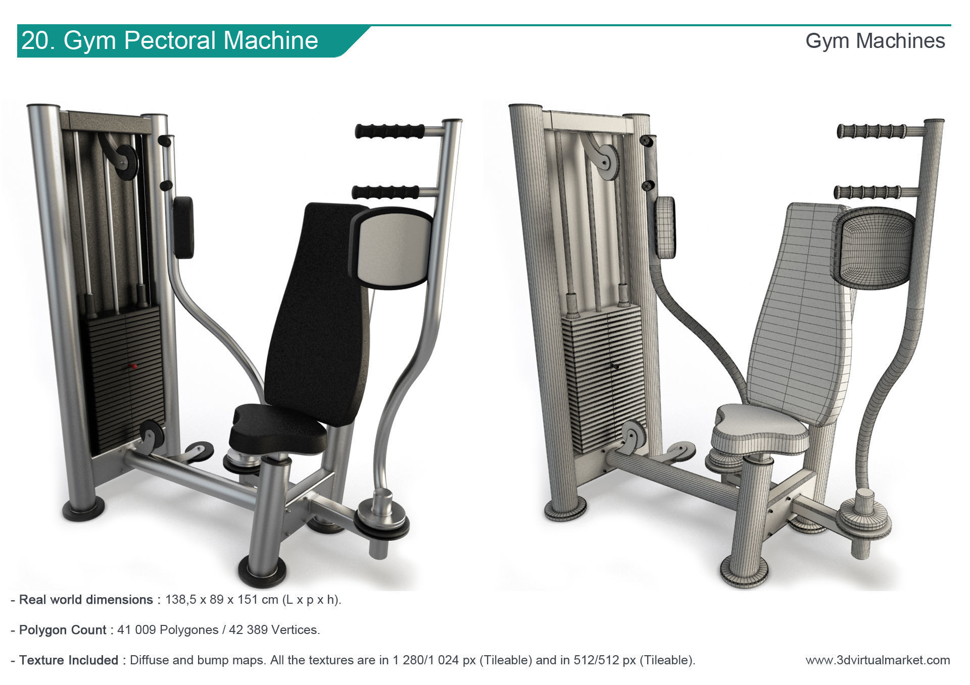 Fitness Machine Room Collection 3D model_21