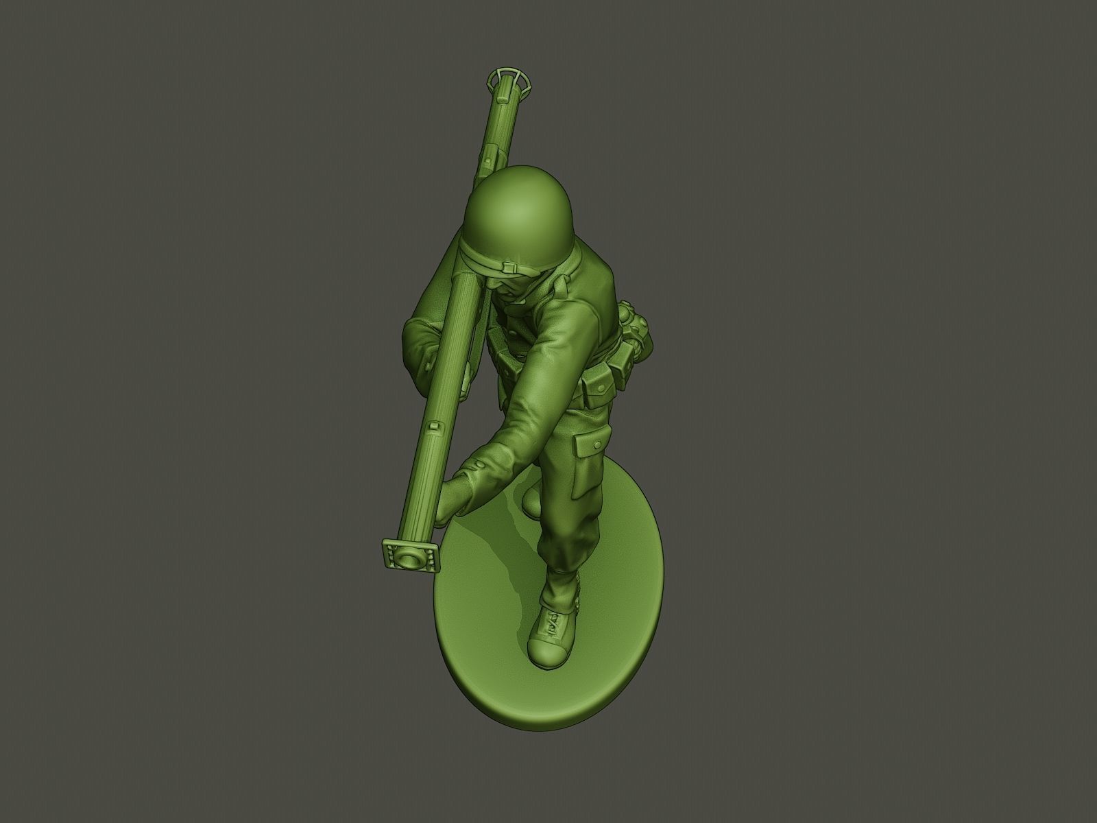 American soldier ww2 Shoot Stand A4 3D print model_13