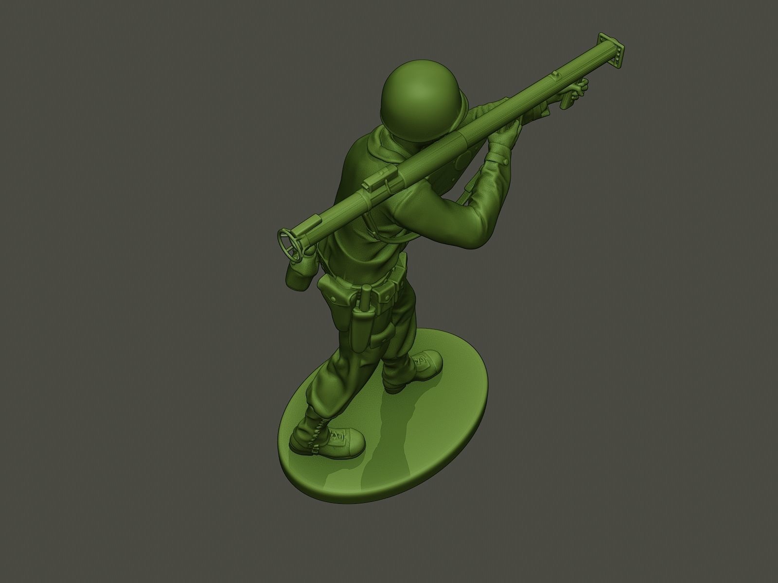 American soldier ww2 Shoot Stand A4 3D print model_21