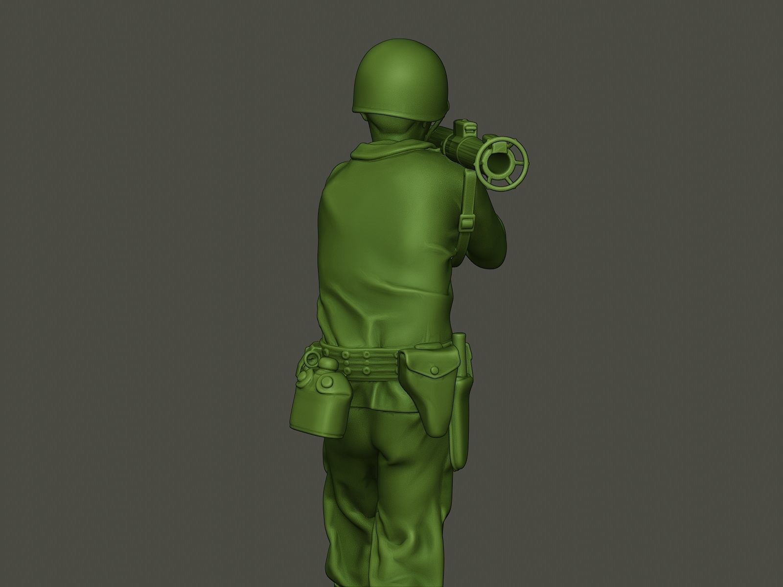 American soldier ww2 Shoot Stand A4 3D print model_20