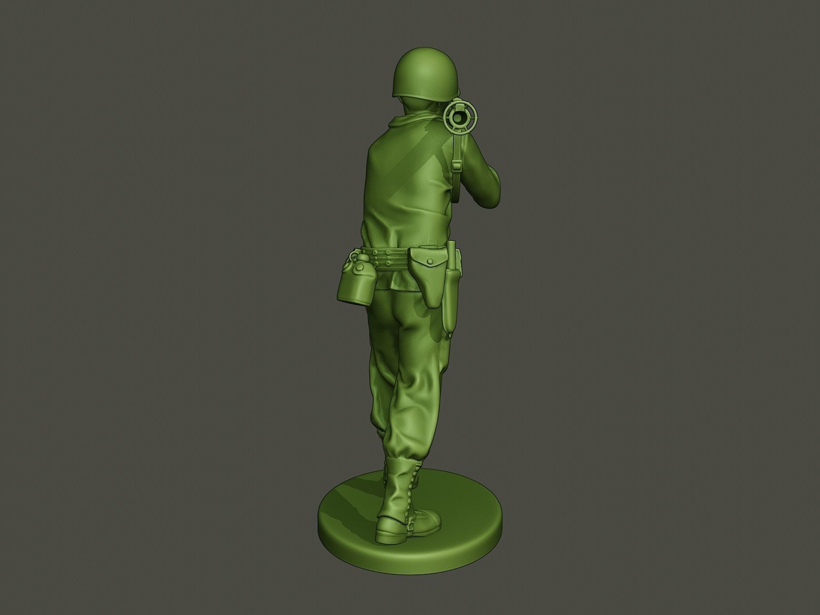 American soldier ww2 Shoot Stand A4 3D print model_5
