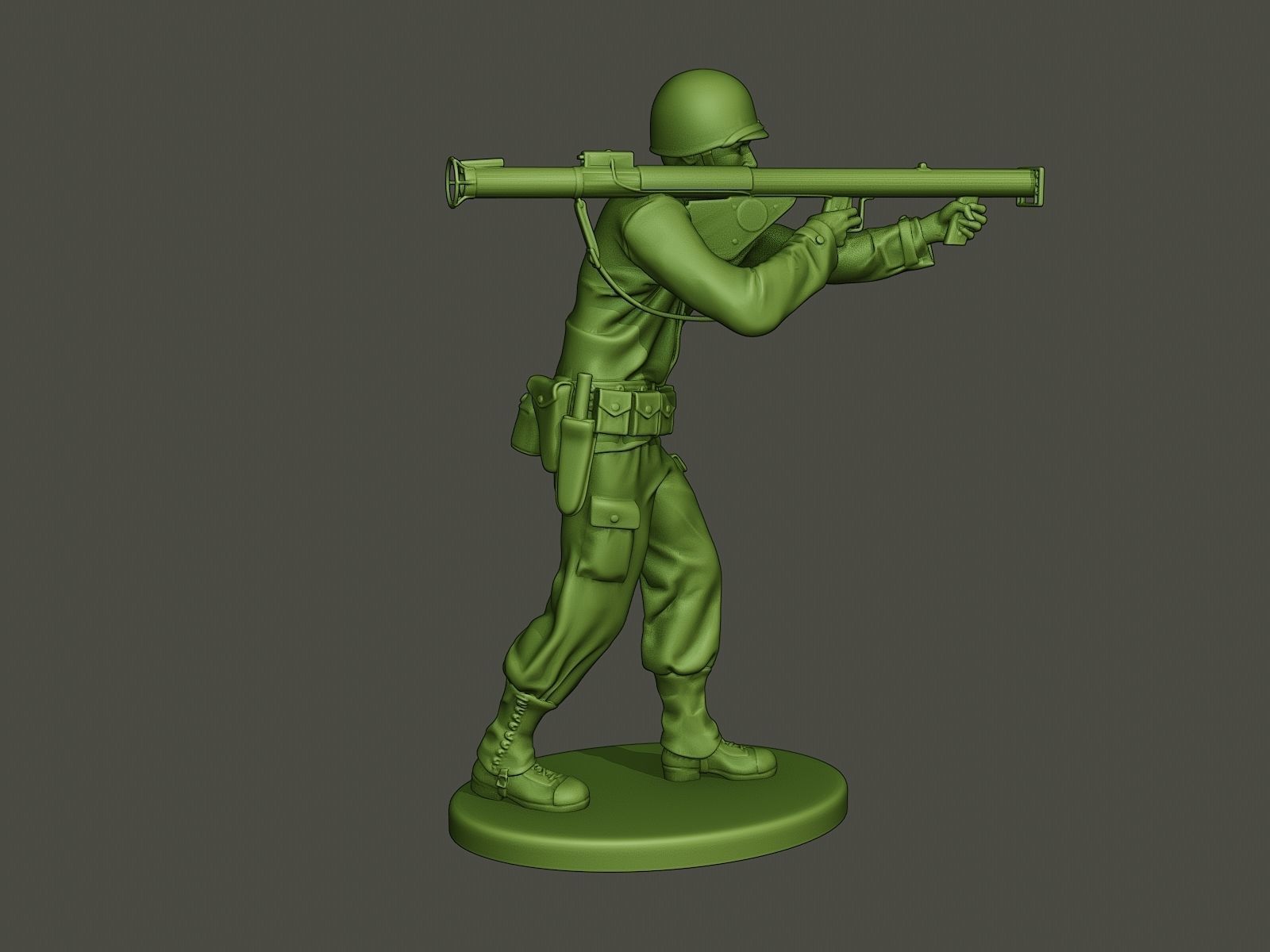American soldier ww2 Shoot Stand A4 3D print model_7