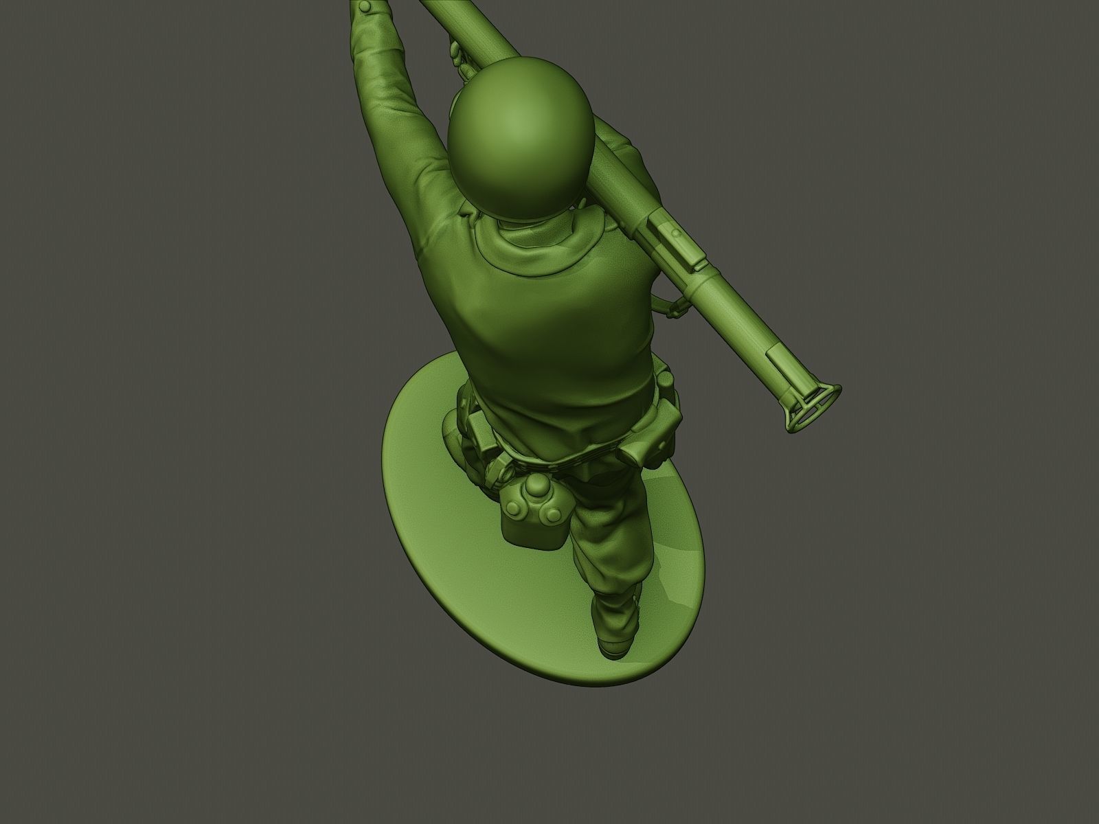 American soldier ww2 Shoot Stand A4 3D print model_15