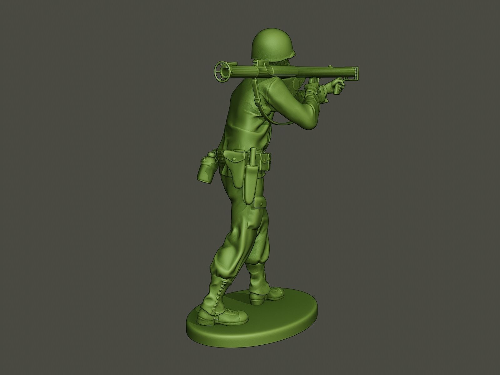American soldier ww2 Shoot Stand A4 3D print model_6