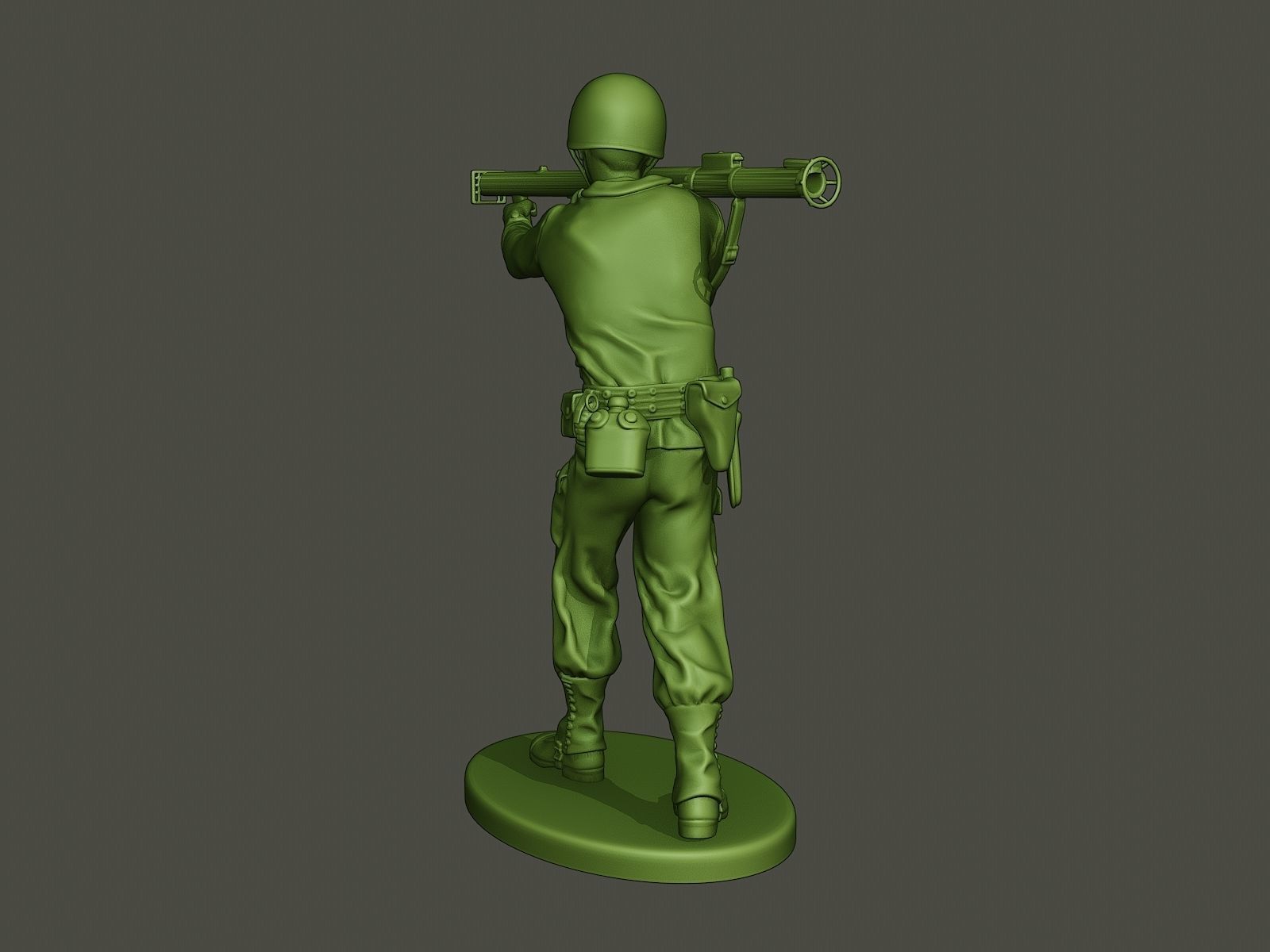 American soldier ww2 Shoot Stand A4 3D print model_4