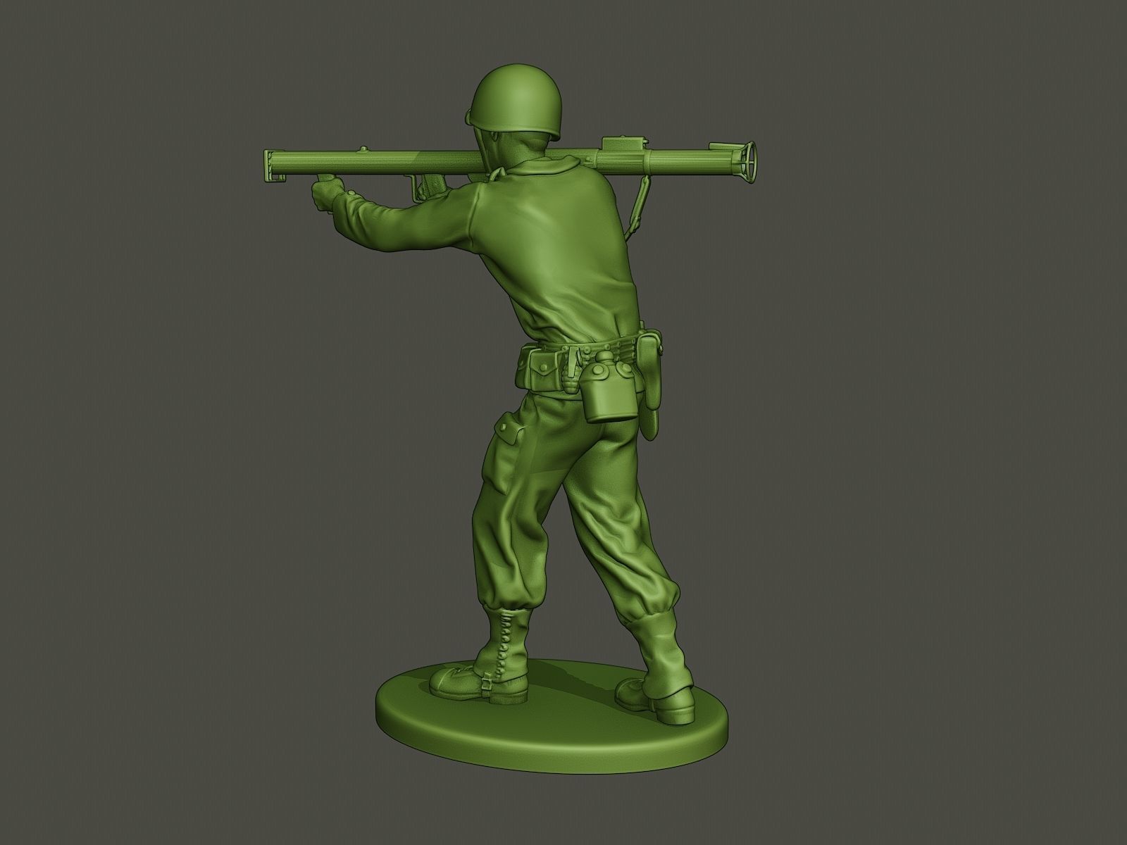 American soldier ww2 Shoot Stand A4 3D print model_3